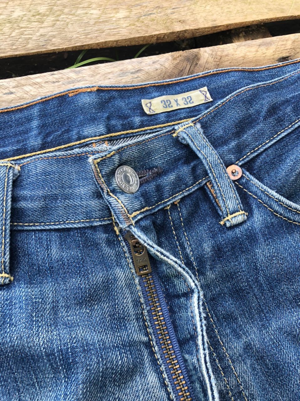 Polo Ralph Lauren × RRL Ralph Lauren × Vintage Polo by Ralph Lauren Denim Jeans Distressed Size US 33 - 7 Thumbnail