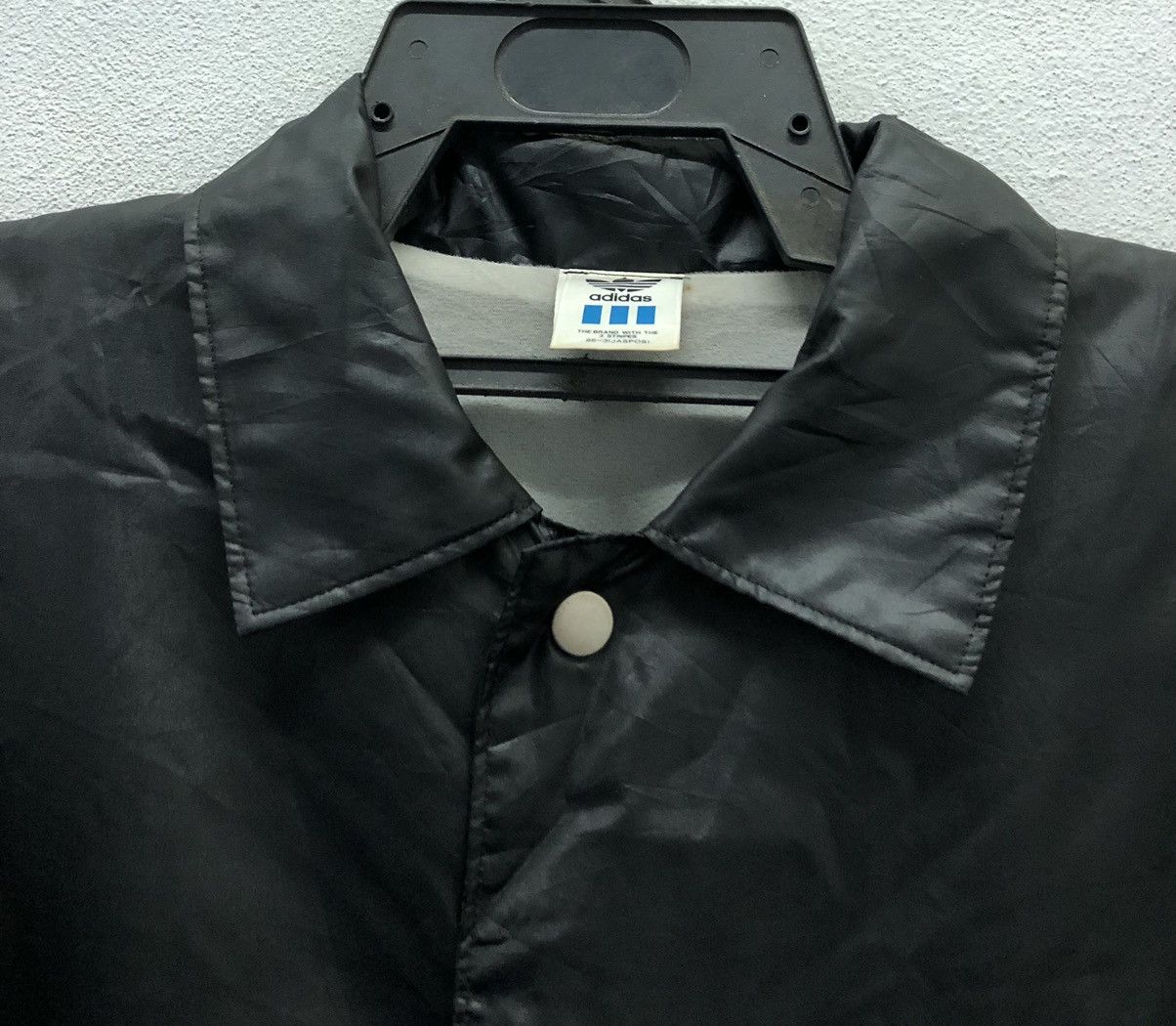 Adidas × Vintage Vintage Adidas Trefoil Coach Jacket Black Size 86-3 (JASPO) Size US XL / EU 56 / 4 - 3 Thumbnail