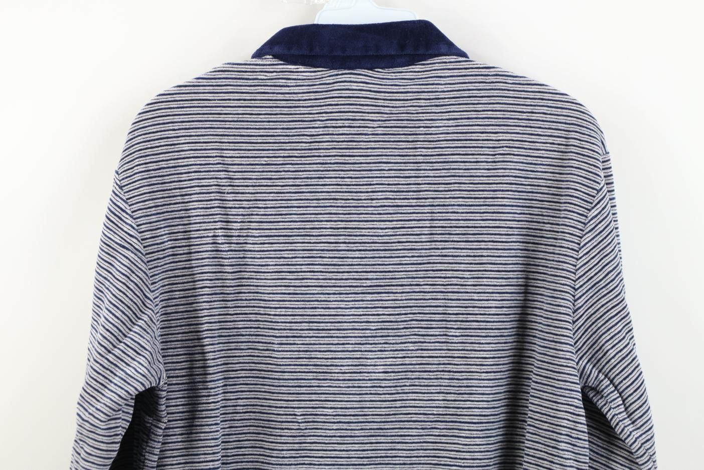 Vintage Vintage 70s Streetwear Velour Striped Long Sleeve Polo Shirt Size US M / EU 48-50 / 2 - 9 Thumbnail
