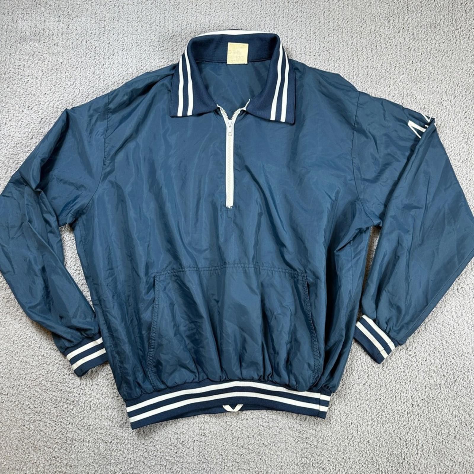 Other Vintage Windless Mens 44 Navy Blue Zip Pullover Jacket XXL Size US XXL / EU 58 / 5 - 1 Thumbnail
