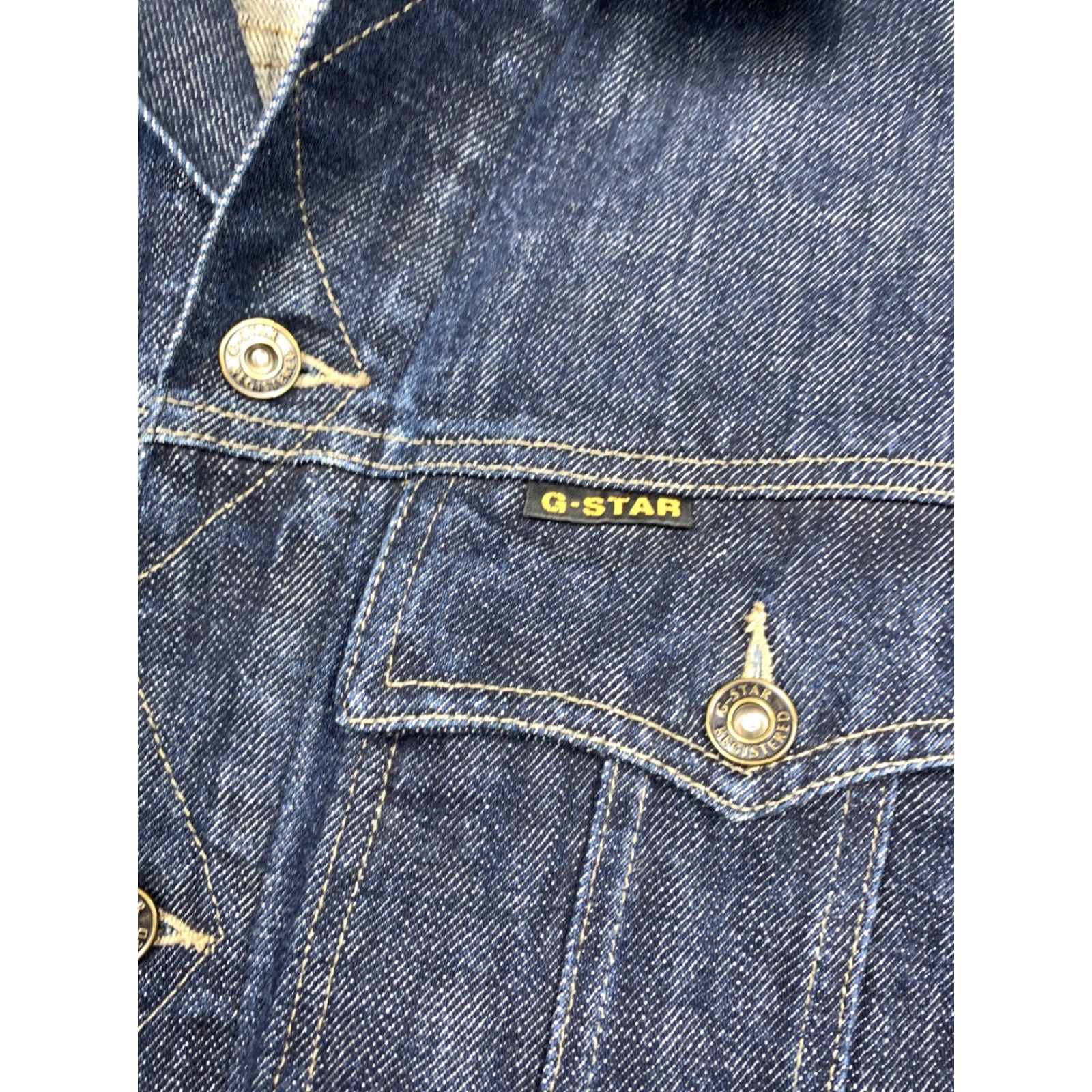 G-Star G-Star Denim Jacket Mens Blue Stars Denim Jacket L 52 53 cm Pit2pit 62 cm Sleeve length 69 cm Full length 66 cm Vintage G-Star Size US L / EU 52-54 / 3 - 3 Thumbnail