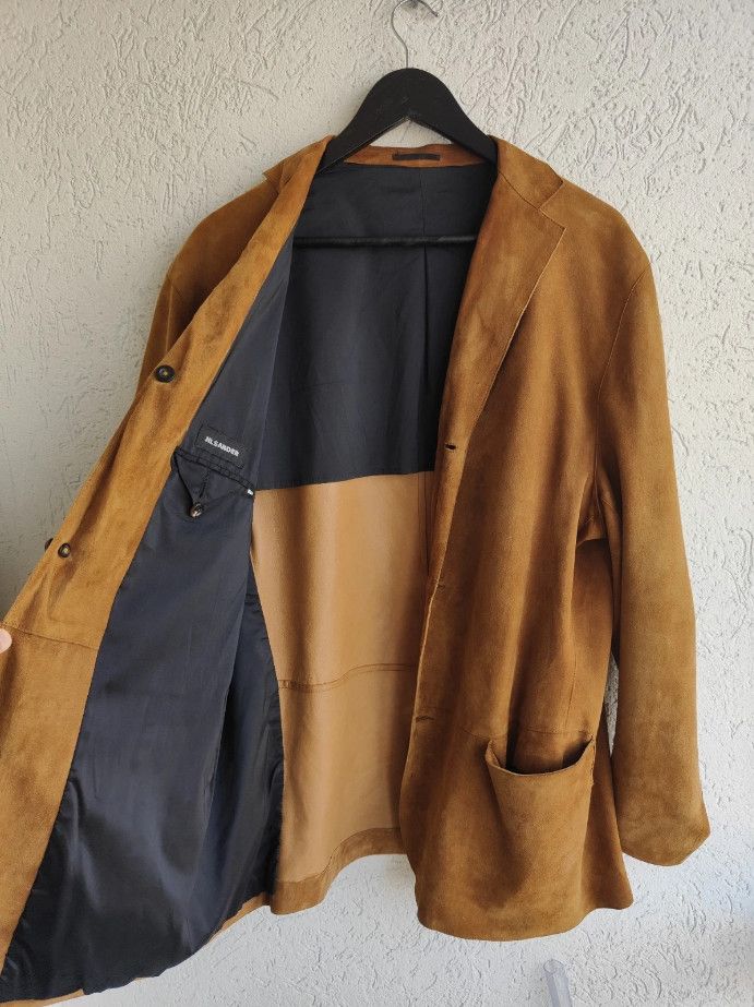 Jil Sander Jil Sander Sude Leather Blazer Jacket Coat Size US L / EU 52-54 / 3 - 6 Thumbnail