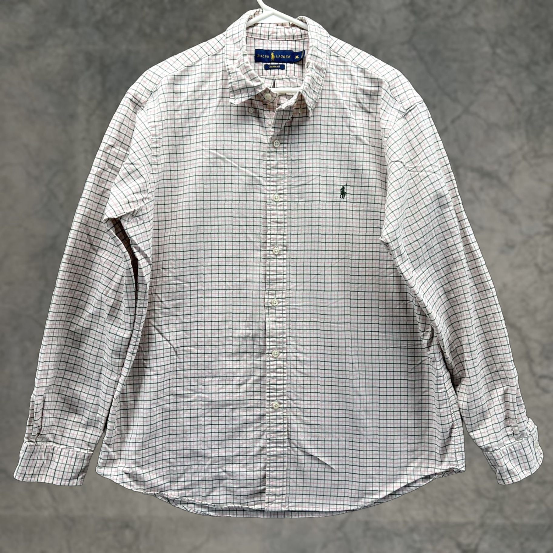 Ralph Lauren Ralph Lauren Shirt Mens XL White Check Long Sleeve Button Front Custom Fit Size US XL / EU 56 / 4 - 1 Thumbnail