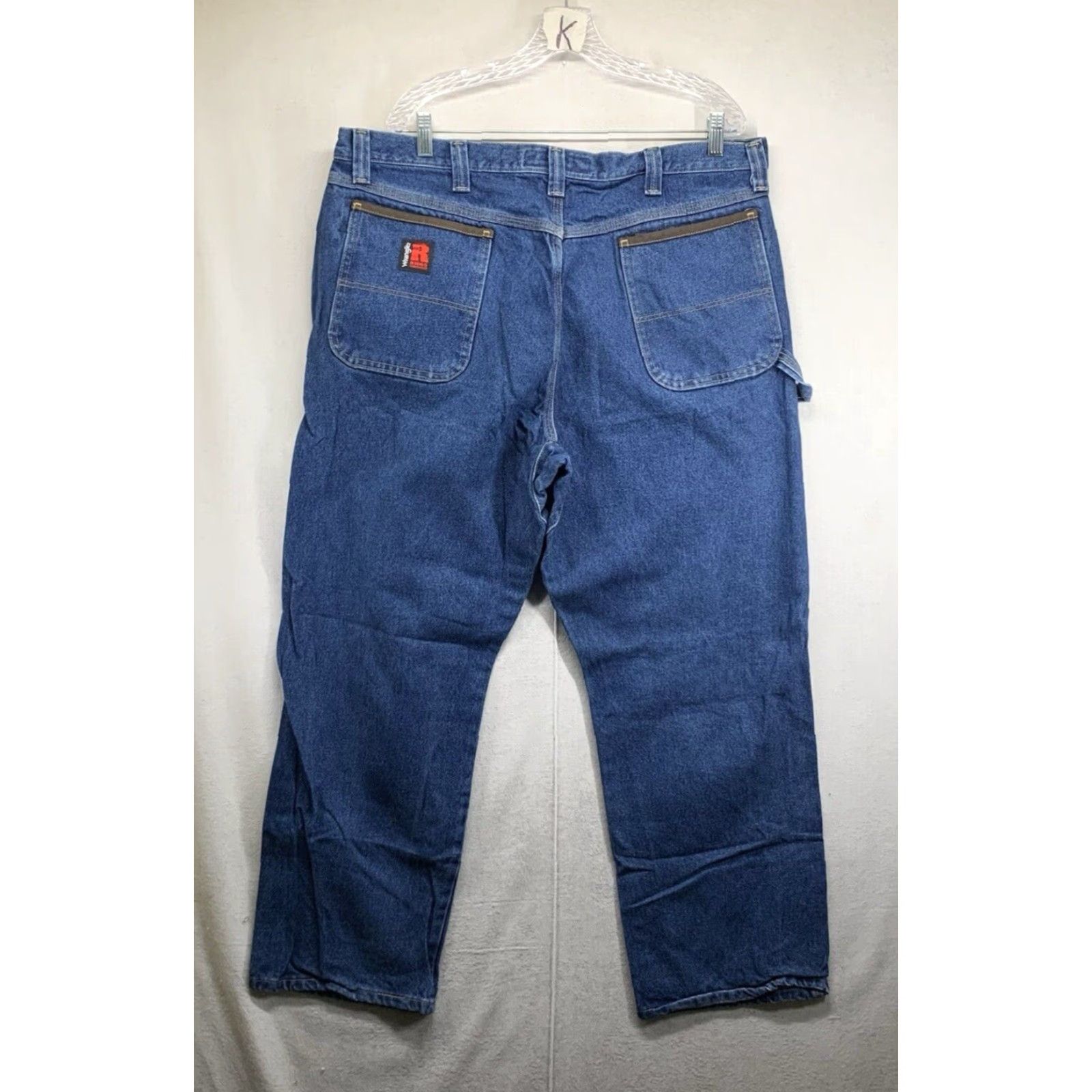 Wrangler VINTAGE Wrangler Men's Jeans Denim 40x30 Straight Fit High Rise Blue Cowboy Logo 90s Size US 40 / EU 56 - 2 Thumbnail