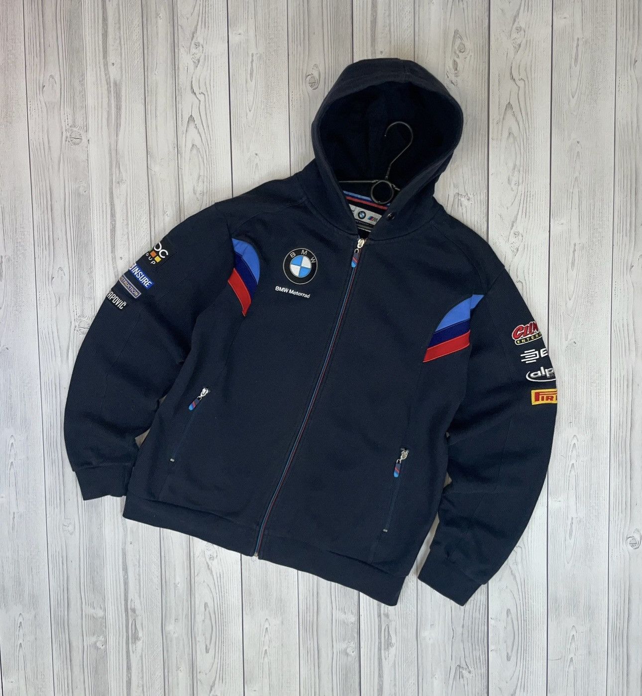 BMW Vintage BMW Racing zip hoodie size M big logo rare Size US M / EU 48-50 / 2 - 1 Thumbnail