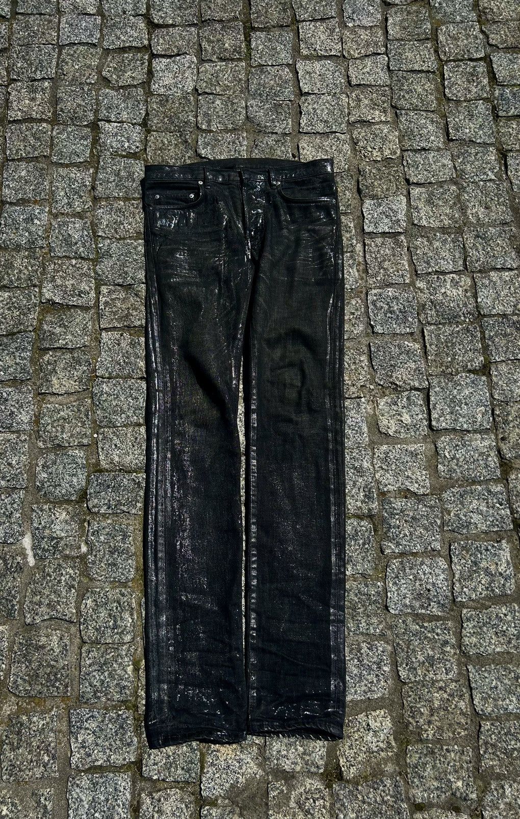 Dior luster waxed jeans