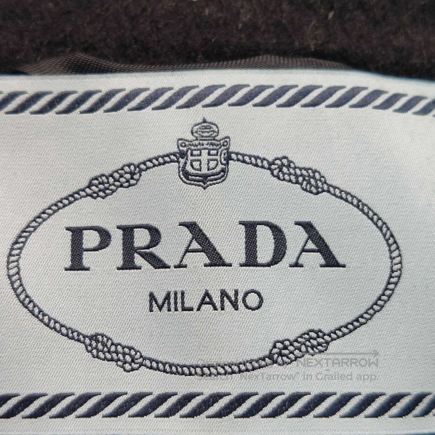 Prada Prada Rabbit Wool Blend Rhinestone Lapel Coat Size 42. Size L / US 10 / IT 46 - 2 Thumbnail