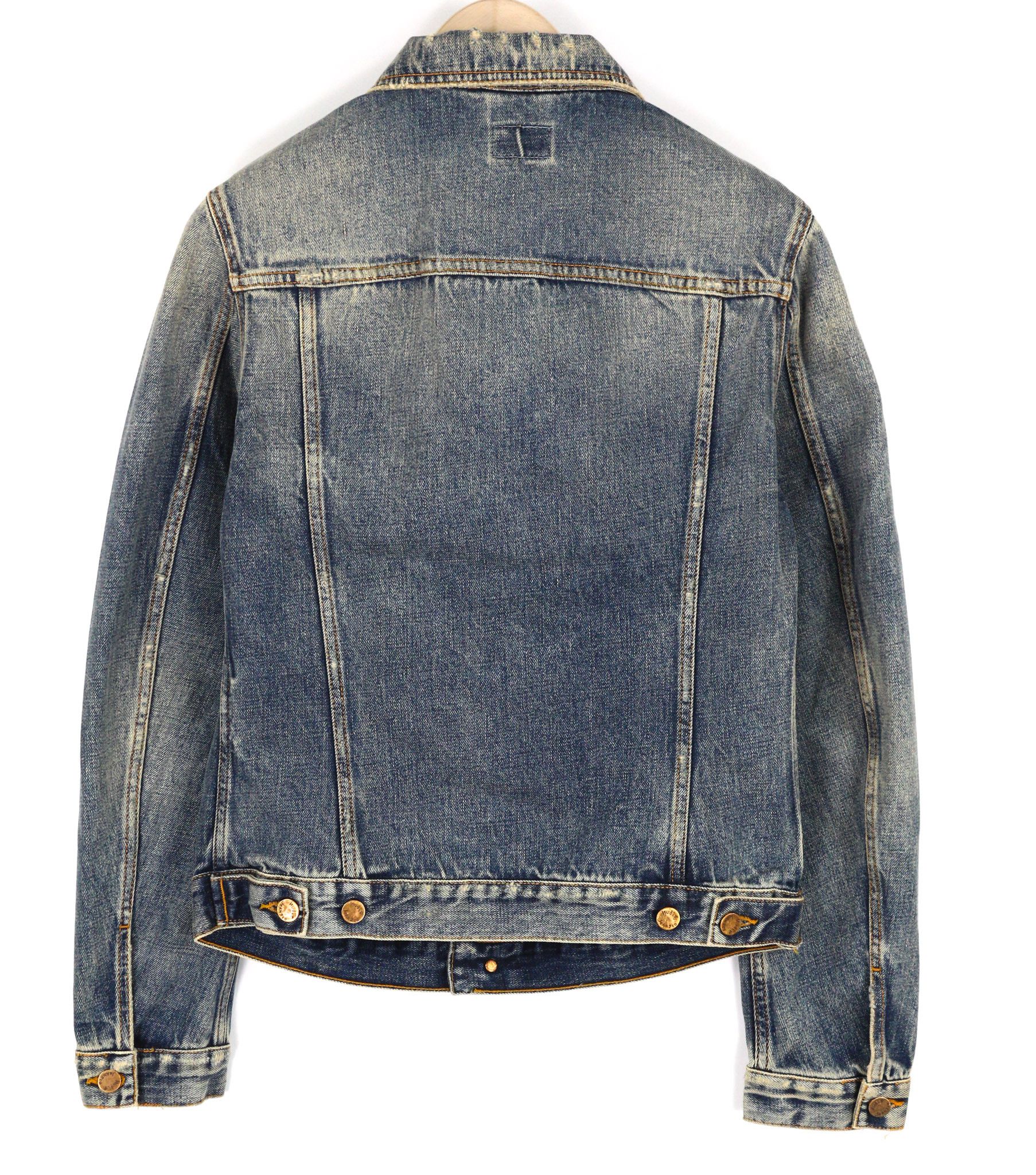 Nudie Jeans BILLY S Shimmering Indigo Washed Ripped Polo Jacket 82487 Size US S / EU 44-46 / 1 - 2 Thumbnail