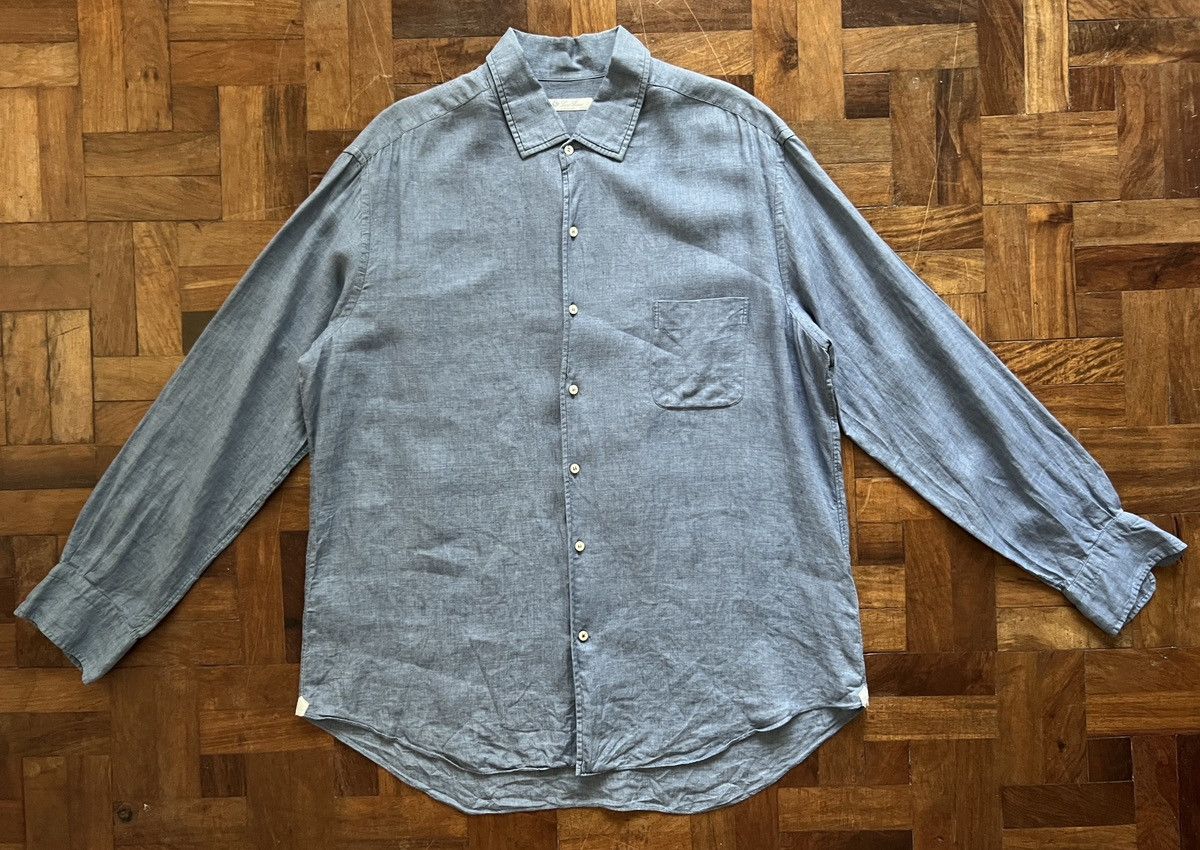 Loro Piana Loro Piana linen chambray shirt Size US XXL / EU 58 / 5 - 7 Thumbnail