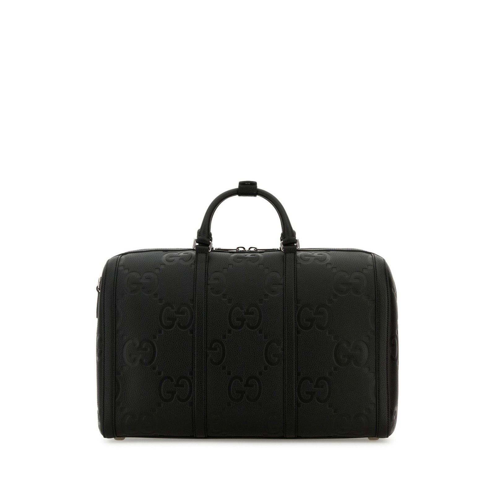 GUCCI GG Black Leather Travel Duffle Bag New & Authentic
