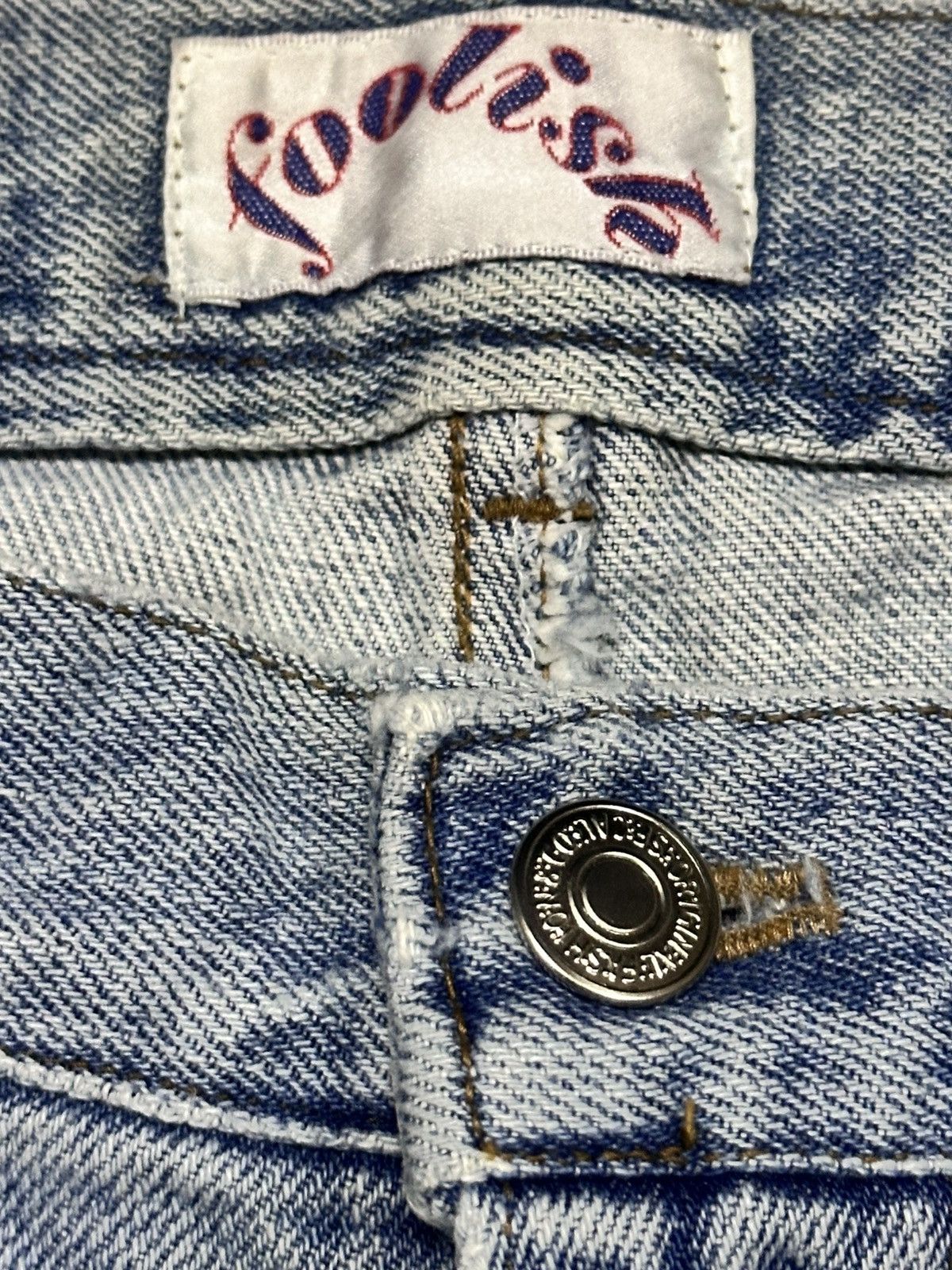 Japanese Brand Distressed Vintage Foolish Japan Jeans Wideleg Style Faded Size US 31 - 9 Thumbnail