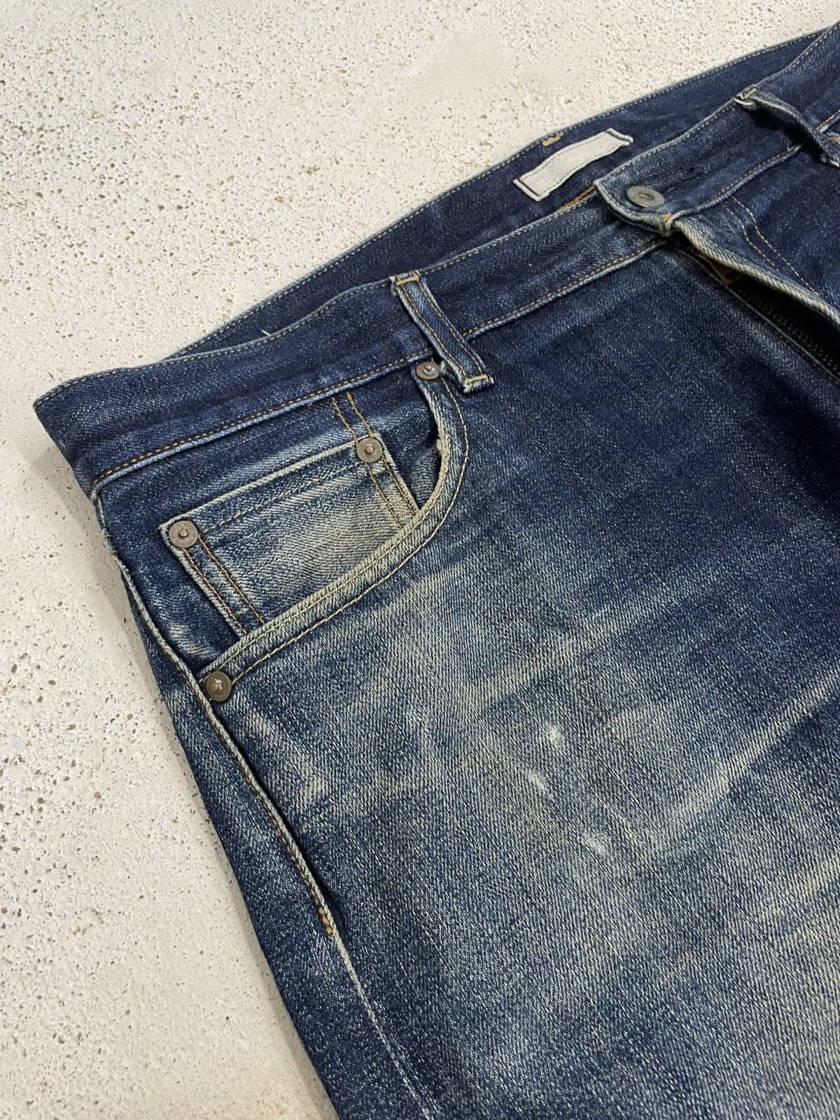 Japanese Brand Uniqlo Nigo Selvedge Mud Workaholic Denim SelfRepair Size US 37 - 9 Thumbnail