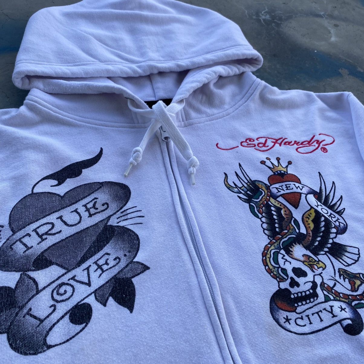 Christian Audigier × Ed Hardy × Japanese Brand Ed Hardy Christian Audigier Drip Y2K Hype Hoodie Size US XL / EU 56 / 4 - 3 Thumbnail
