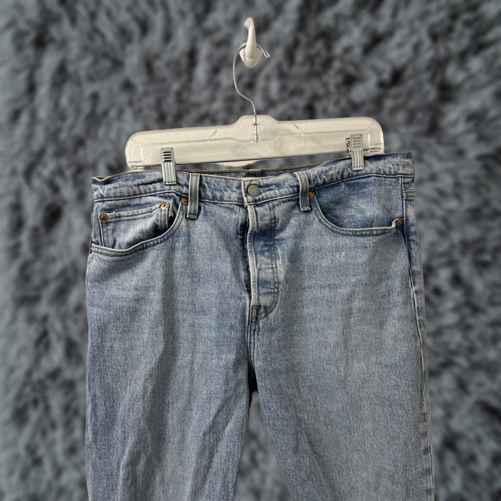 Levi's Levi's Premium Jeans Womens 33x27 Blue Straight Fit Button Zipper 5-Pocket Denim Wedgie Retro Slim Stretch N/A Size 24" / US 00 / IT 34 - 1 Thumbnail