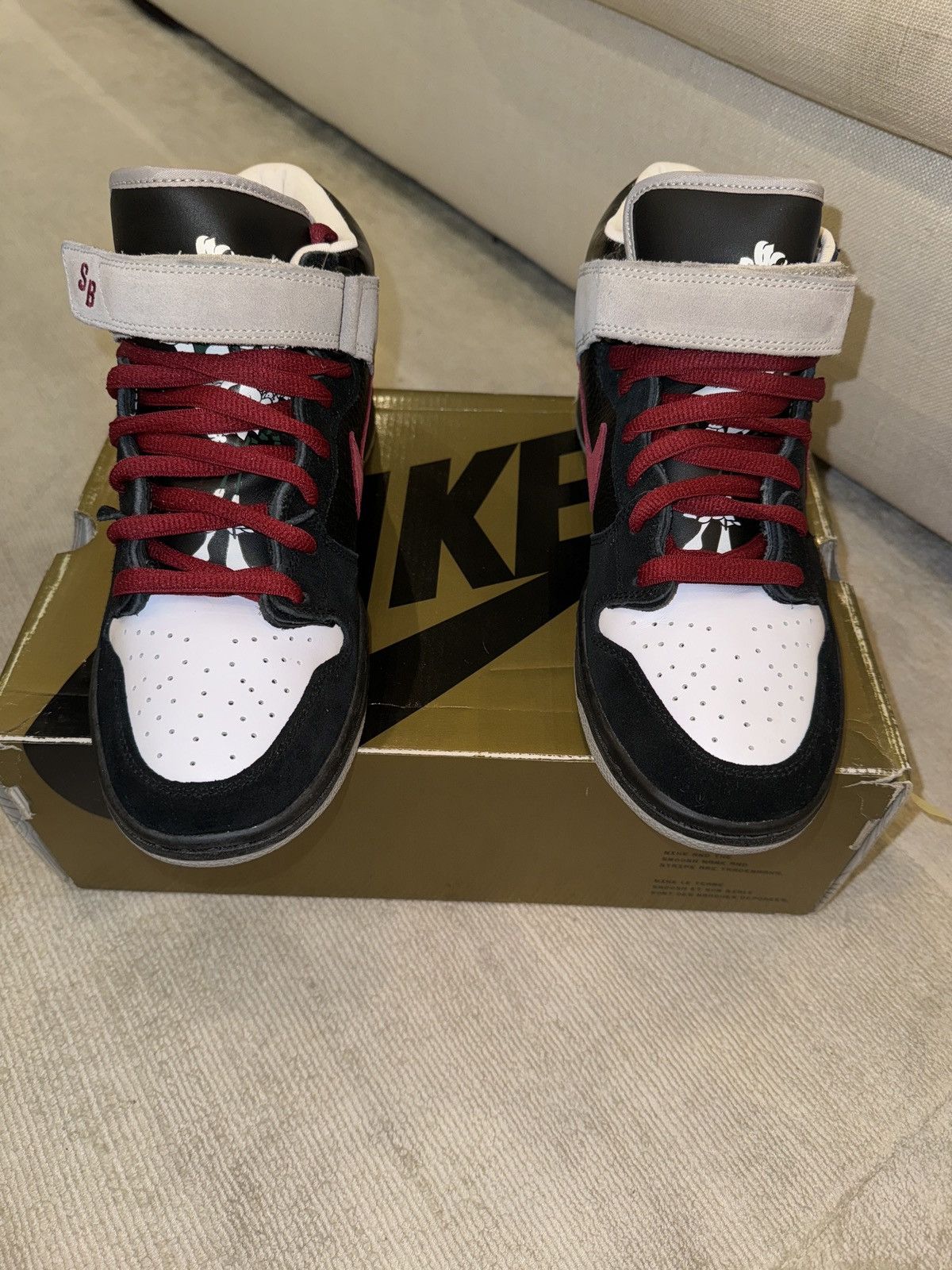 image of Nike Dunk Mid Premium November Rain Shoes in Black, Men's (Size 10)