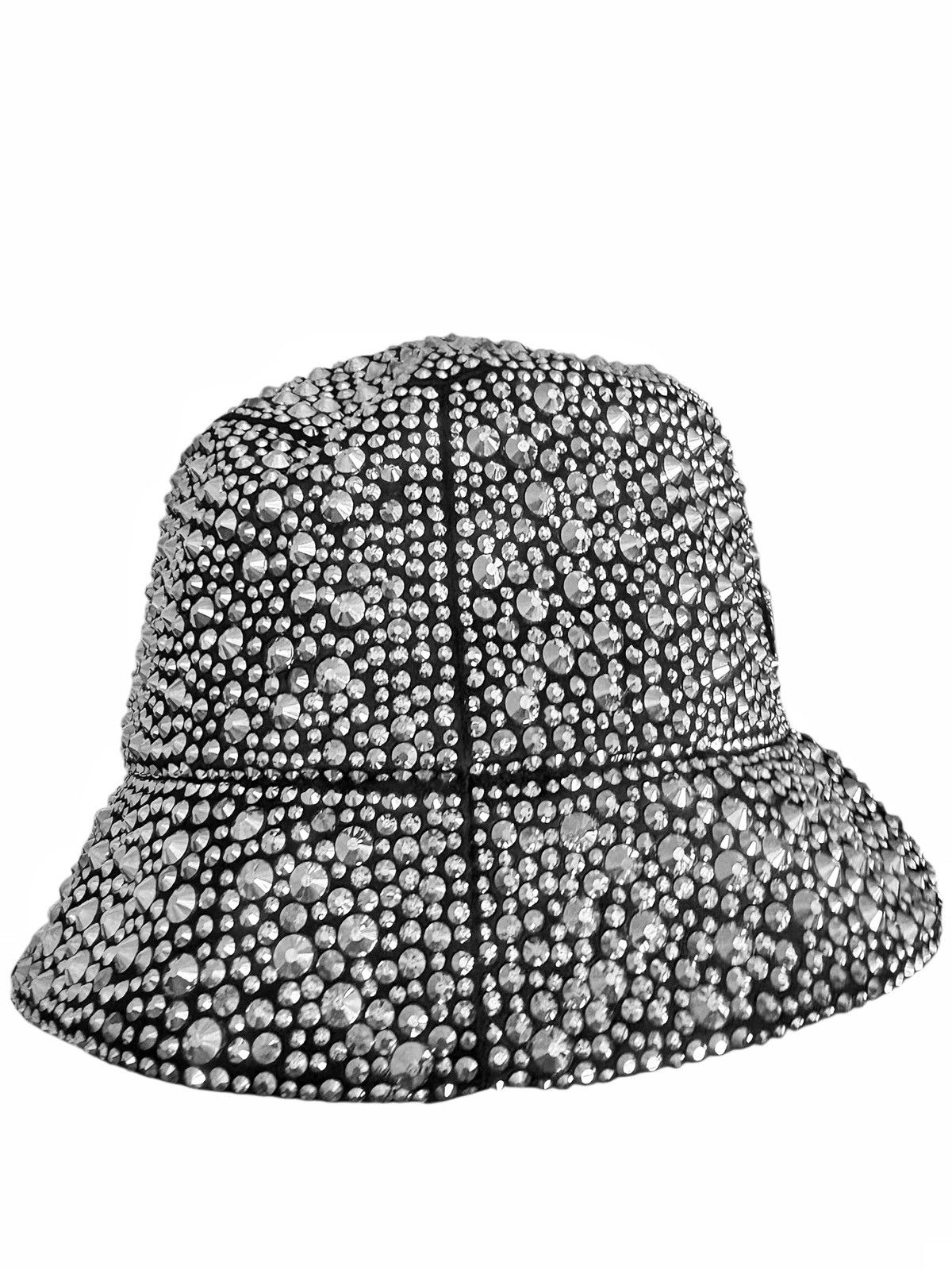 Prada $2,650 FIRE Crystal Stud Silk Bucket Hat Size ONE SIZE - 5 Thumbnail