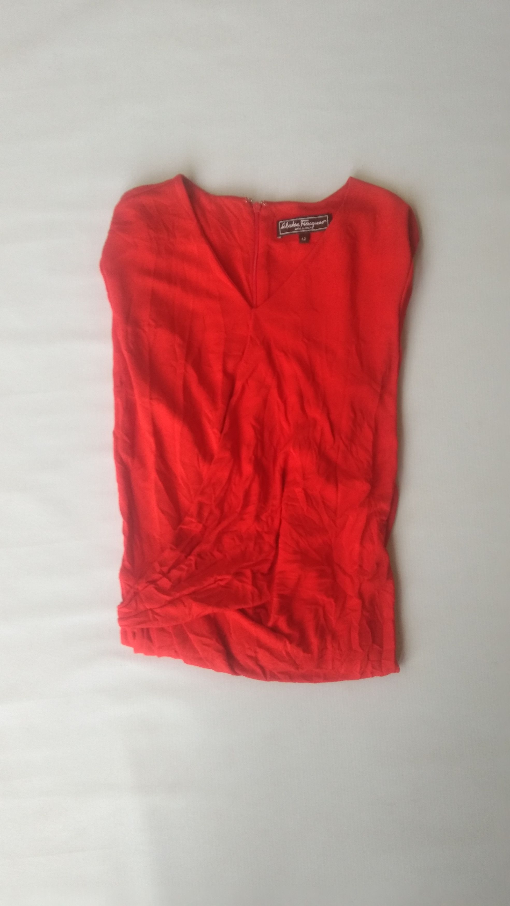 Salvatore Ferragamo Salvatore ferragamo red orange dress Size S / US 4 / IT 40 - 6 Thumbnail
