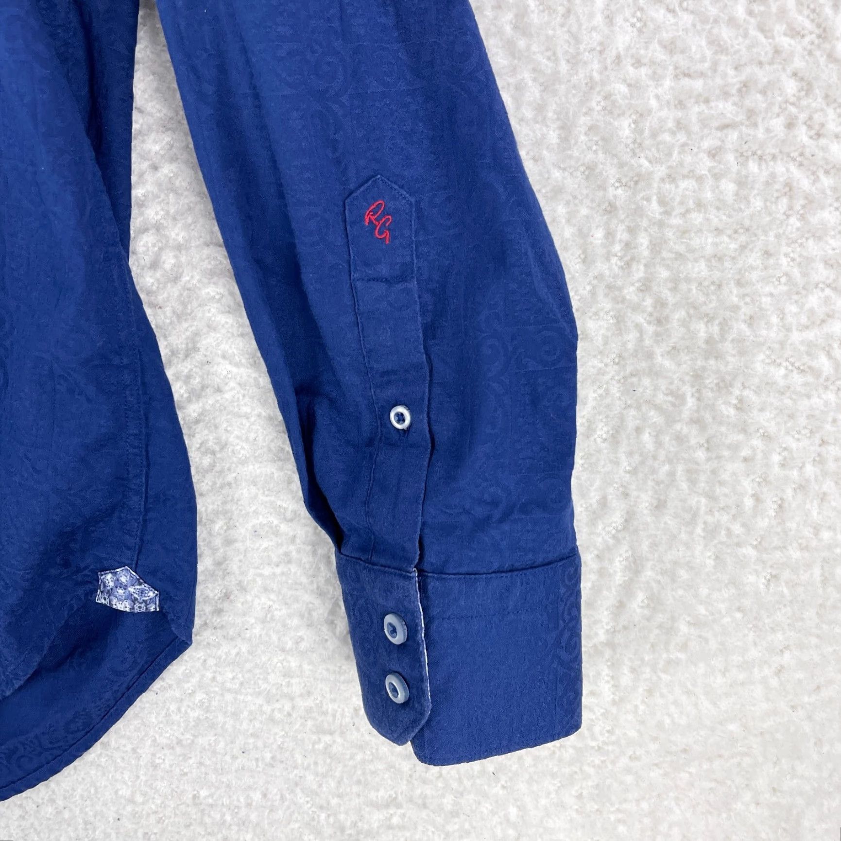 Robert Graham Robert Graham Blue Paisley Button-Up Shirt Mens Long Sleeve 100% Cotton Size Large Size 42R - 6 Thumbnail