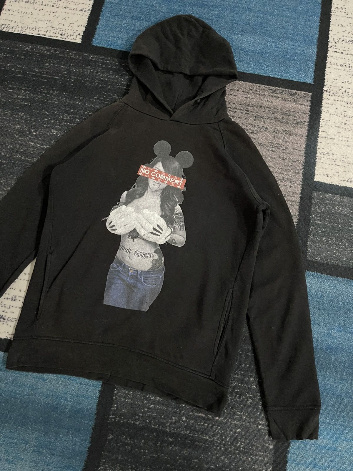 Japanese Brand × Vintage Vintage Hoodie No Comment Sweatshirt Size US L / EU 52-54 / 3 - 3 Thumbnail
