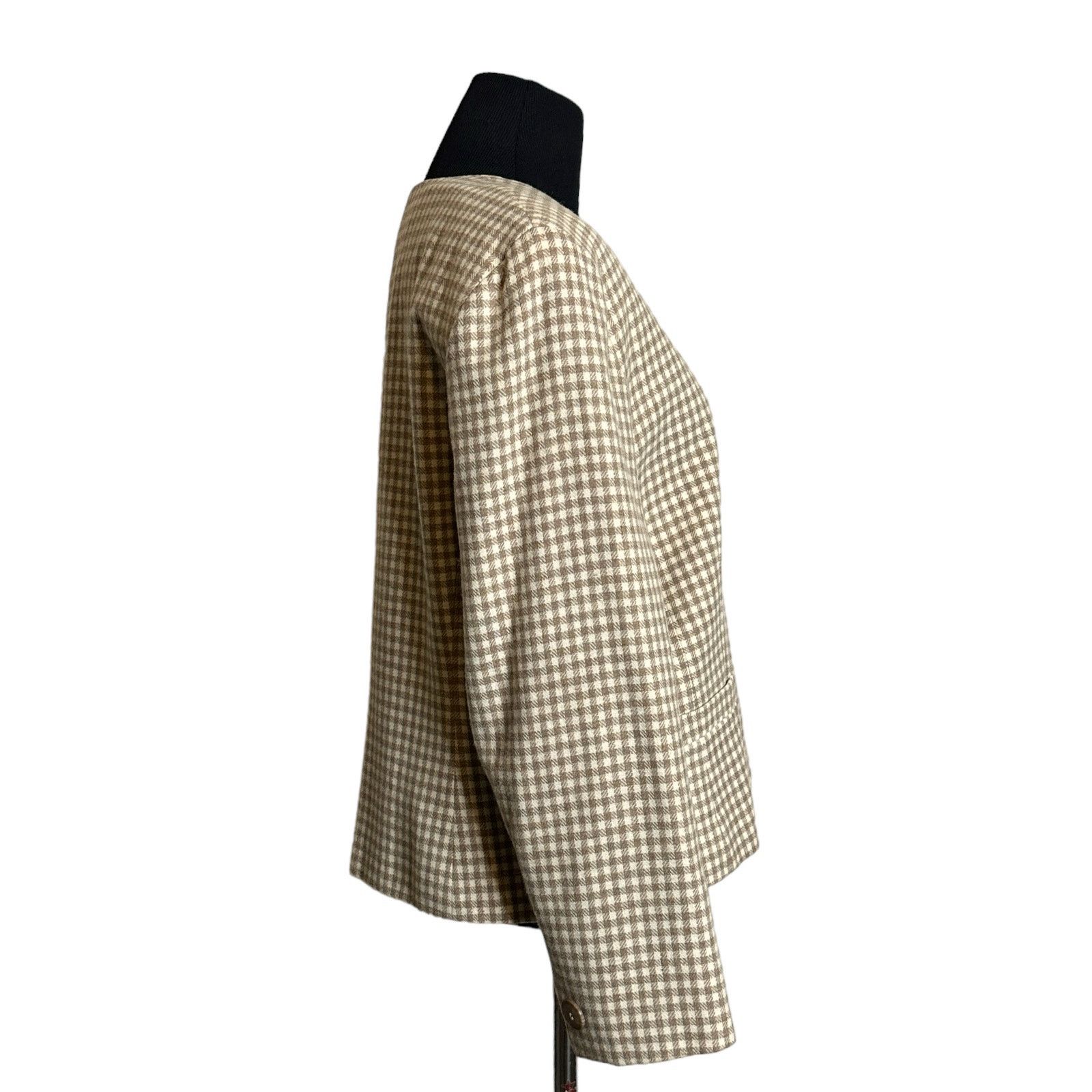 Pendleton Pendleton vintage beige gingham wool button blazer size P14 Size XL / US 12-14 / IT 48-50 - 7 Thumbnail
