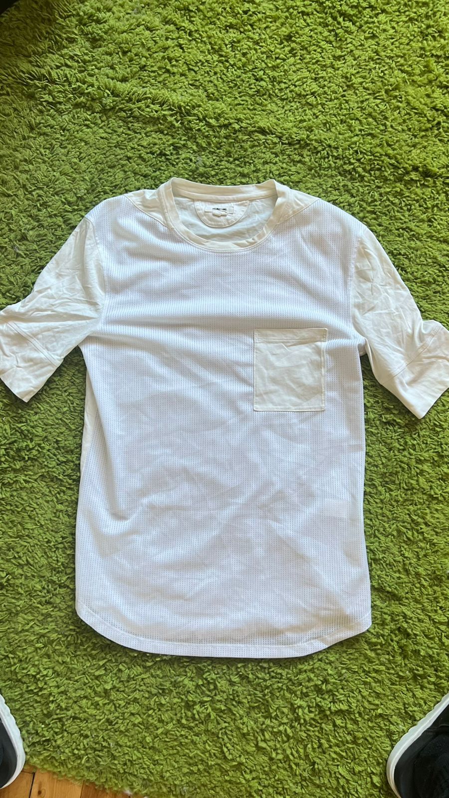 90's Vintage Helmut Lang Mesh Layer Pocket T-shirt