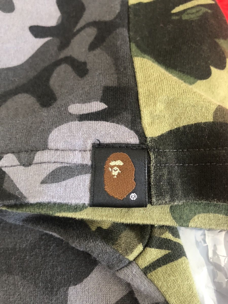 Bape × Mastermind Japan Bape x Mastermind Split Camo Logo Tee Size US M / EU 48-50 / 2 - 6 Thumbnail