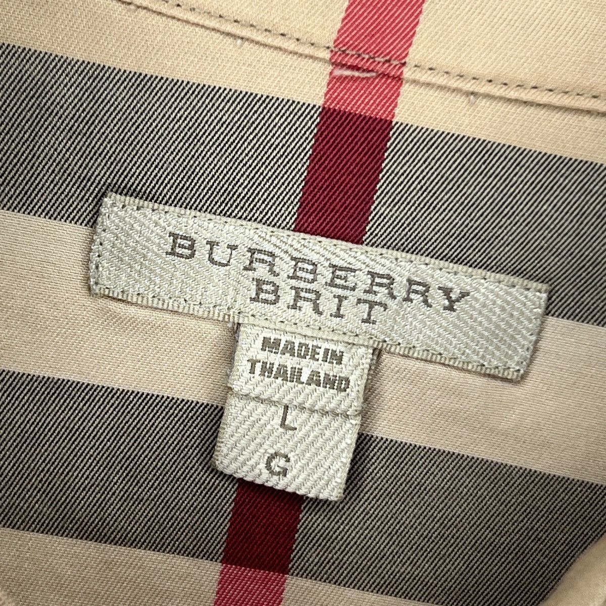 Burberry Burberry Nova Check Shirt Button Up Beige Size L / US 10 / IT 46 - 6 Thumbnail