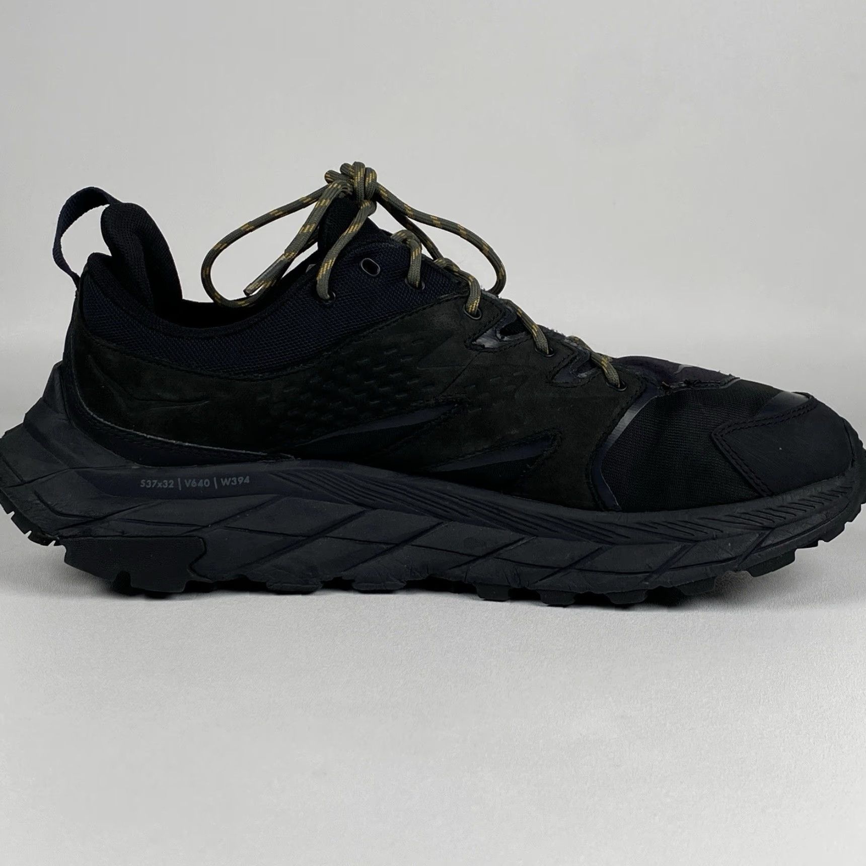 Vintage Hoka One One Anacapa GORE-TEX Low GTX Hiking Sneaker Men Black 12D Spring Size ONE SIZE - 4 Thumbnail