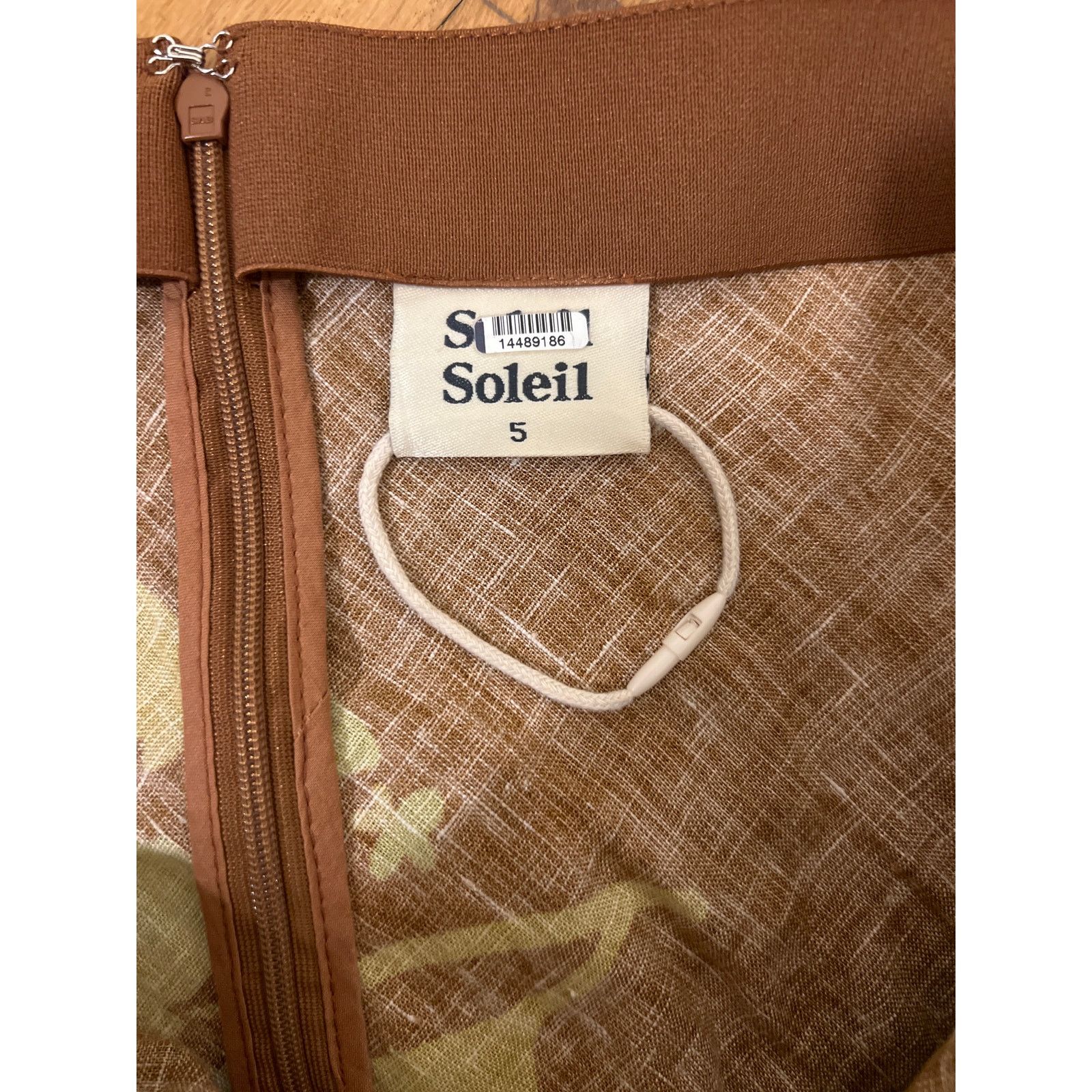 Other RTR Soleil Soleil 5 Brown Floral Linen Strapless Maxi Dress Size XXL / US 16-18 / IT 52-54 - 11 Thumbnail