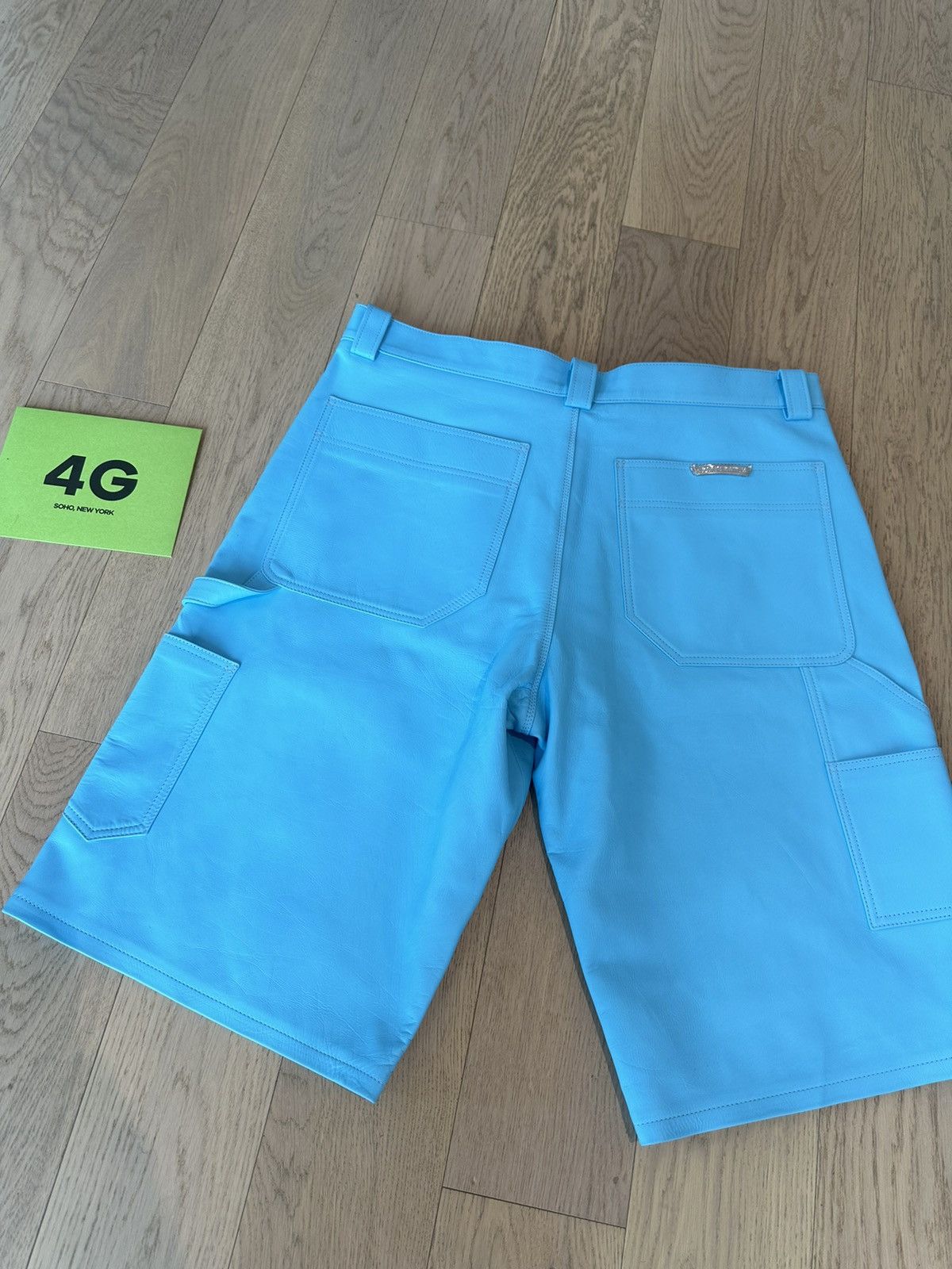 Chrome Hearts CHROME HEARTS NEW TURQUOISE LEATHER SHORTS 36 38 XXXL Size US 36 / EU 52 - 7 Thumbnail