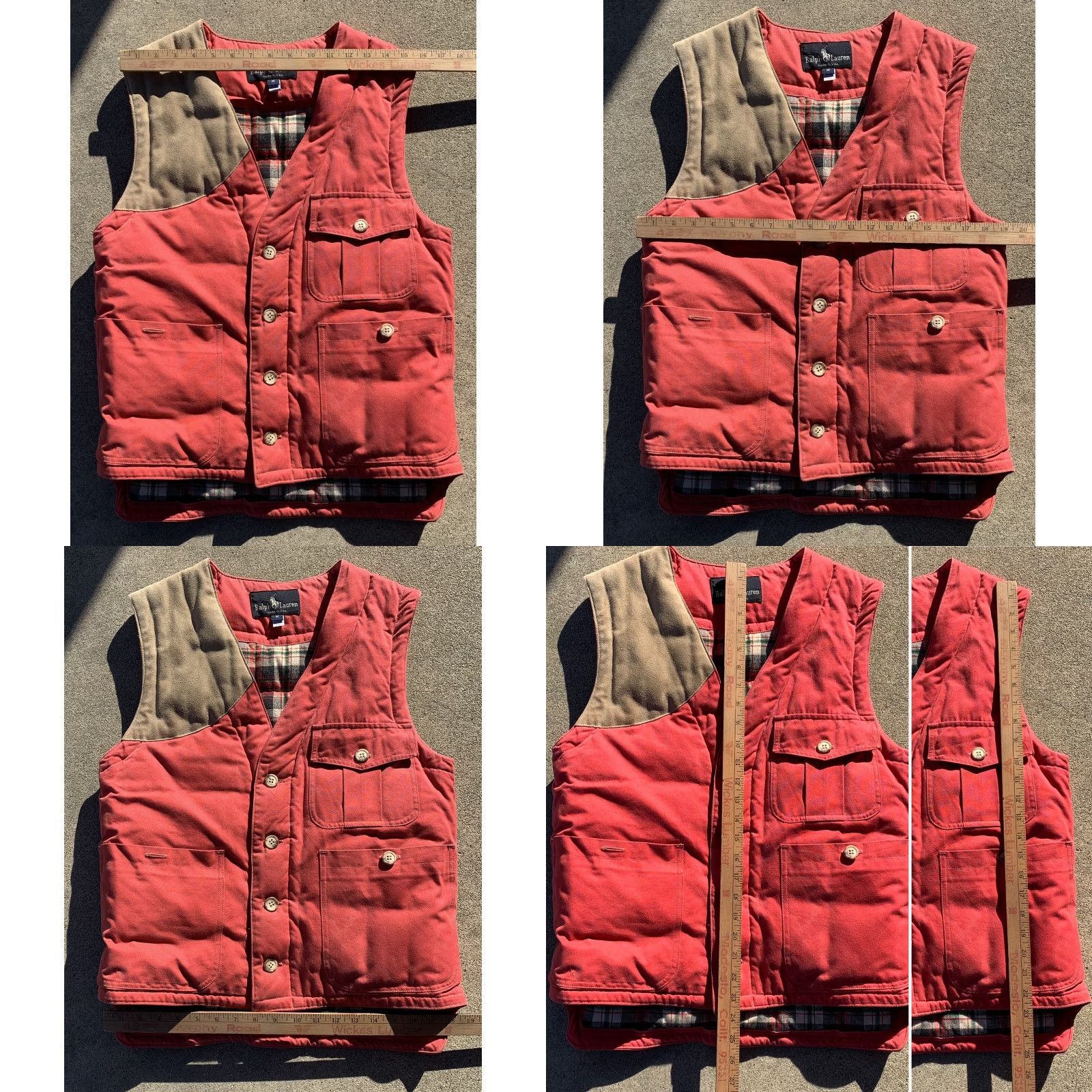 Ralph Lauren VINTAGE Ralph Lauren Vest Hunting Outdoor Plaid Lined Cotton M Men USA Shirt? Size US M / EU 48-50 / 2 - 11 Thumbnail