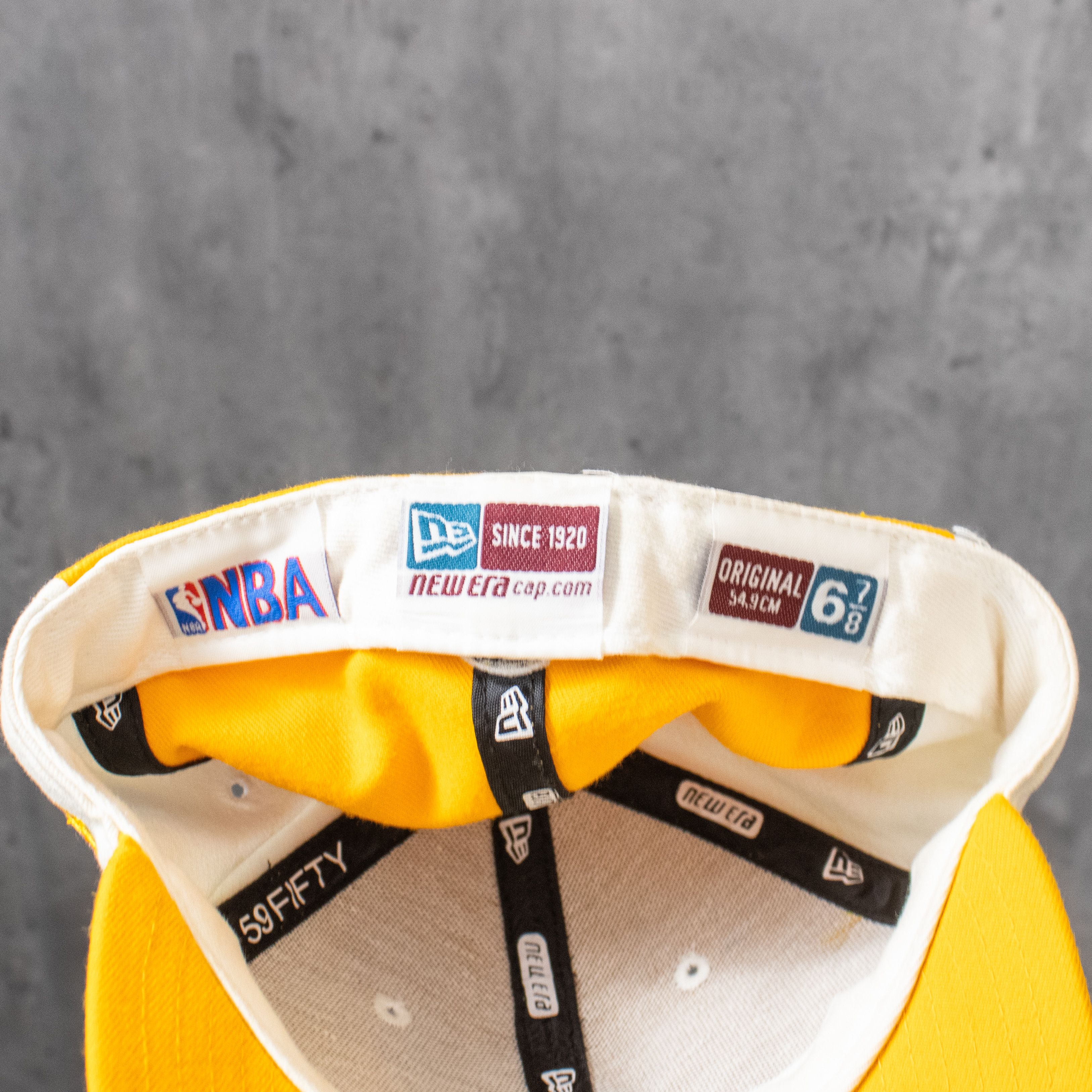 NBA Y2K 2000's New Ear Lakes Pin Wheel Fitted Hat Size ONE SIZE - 5 Thumbnail