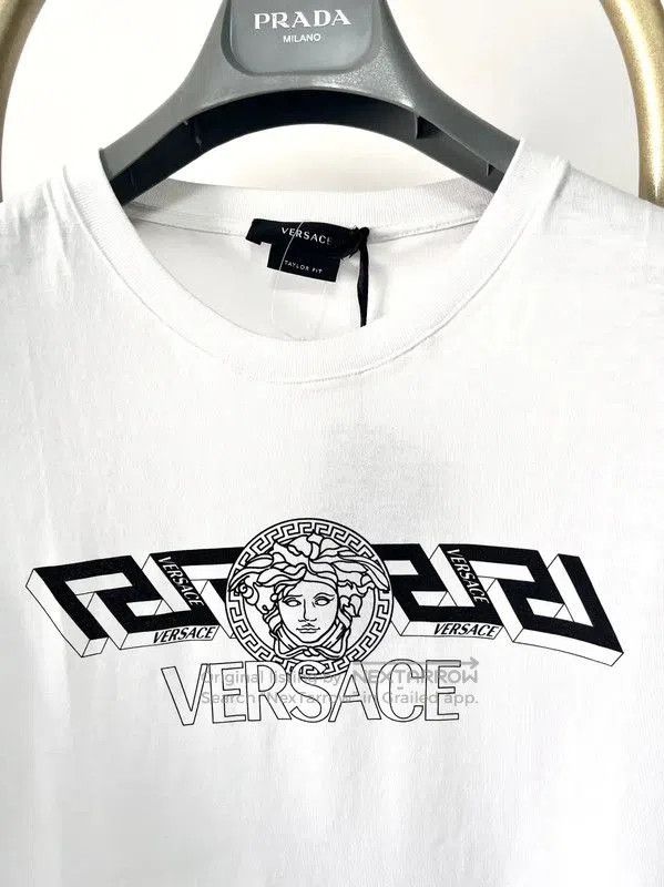 Versace Versace Men's Summer White Cotton T-Shirt . Size US XXL / EU 58 / 5 - 3 Thumbnail