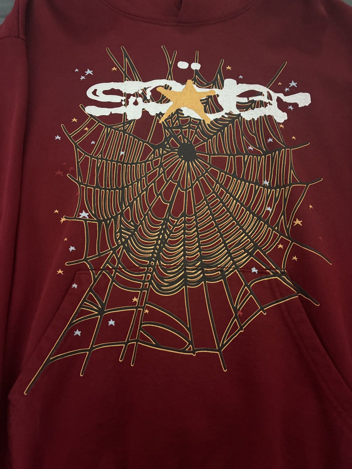 Sp5der hoodie “Maroon”