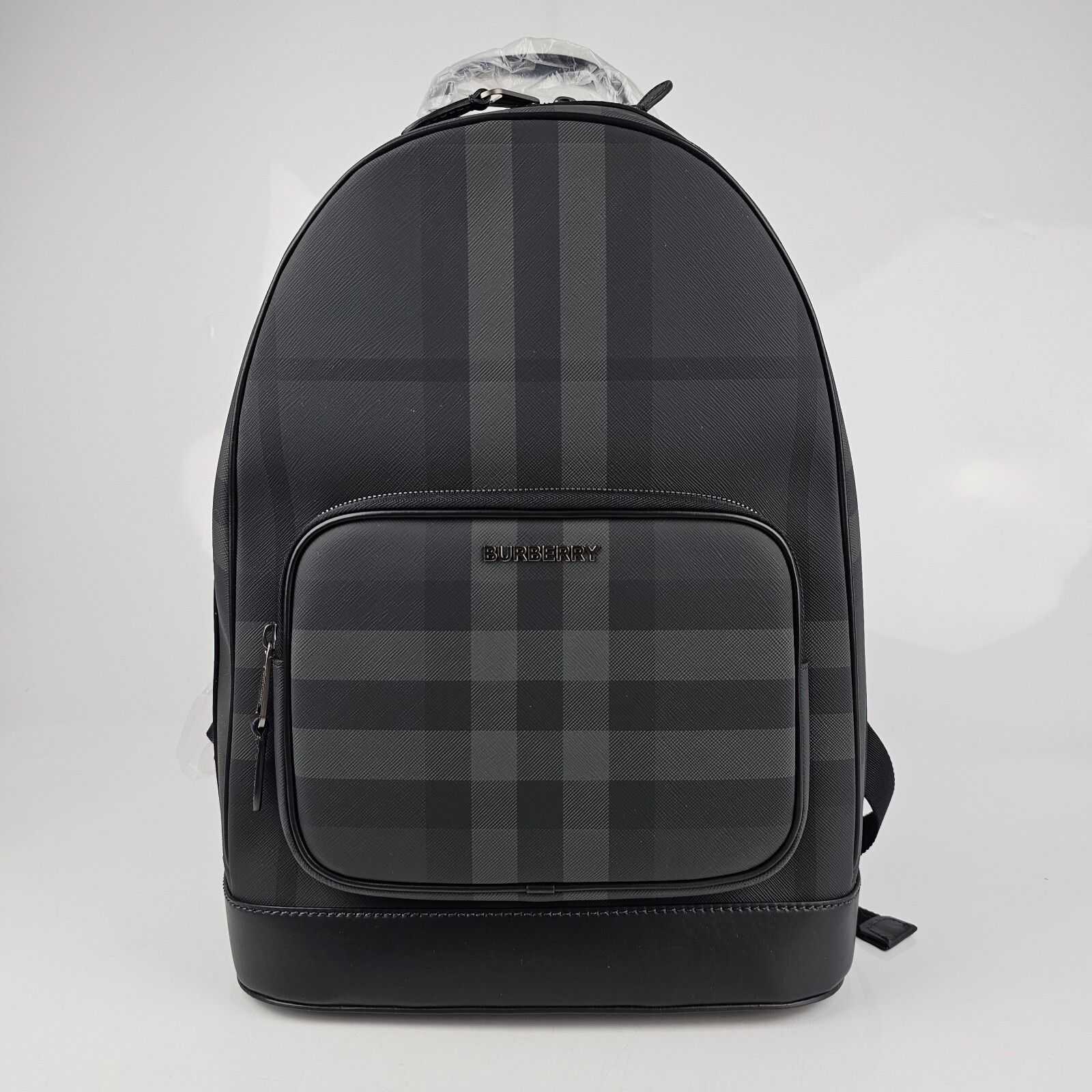 Burberry BURBERRY Rocco Charcoal Checkered E-Canvas Backpack New Size ONE SIZE - 1 Thumbnail