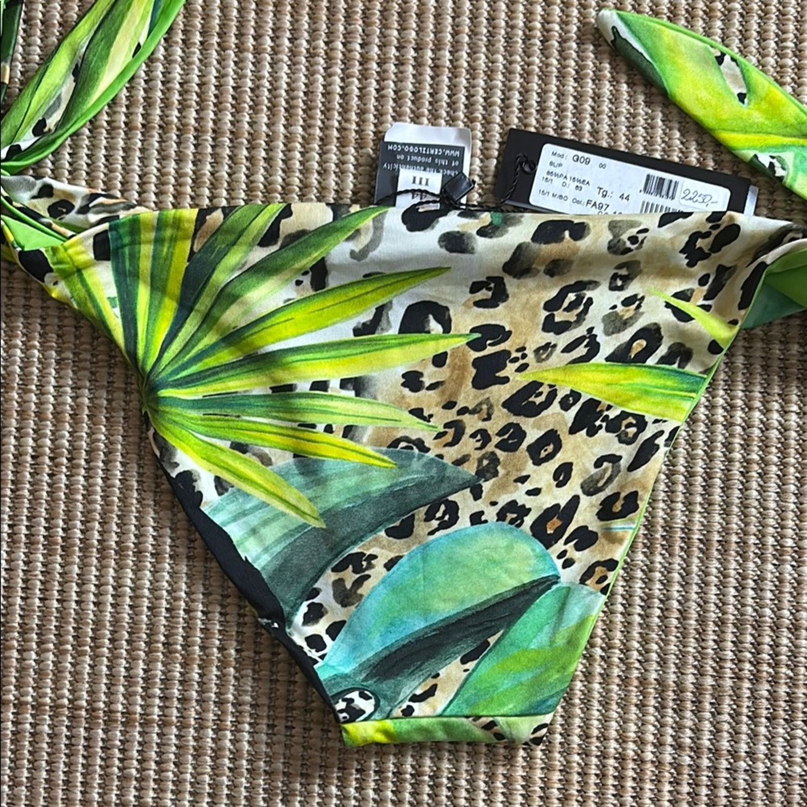 Blumarine NWT Blumarine Vibrant Green and Animal Print Bikini Size M Size ONE SIZE - 6 Thumbnail