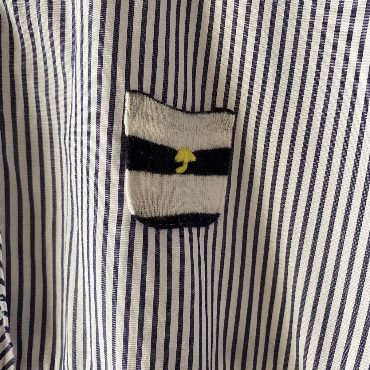 Frapbois FRAPBOIS Striped Mix Band Collar Shirt Size XL / US 12-14 / IT 48-50 - 4 Thumbnail