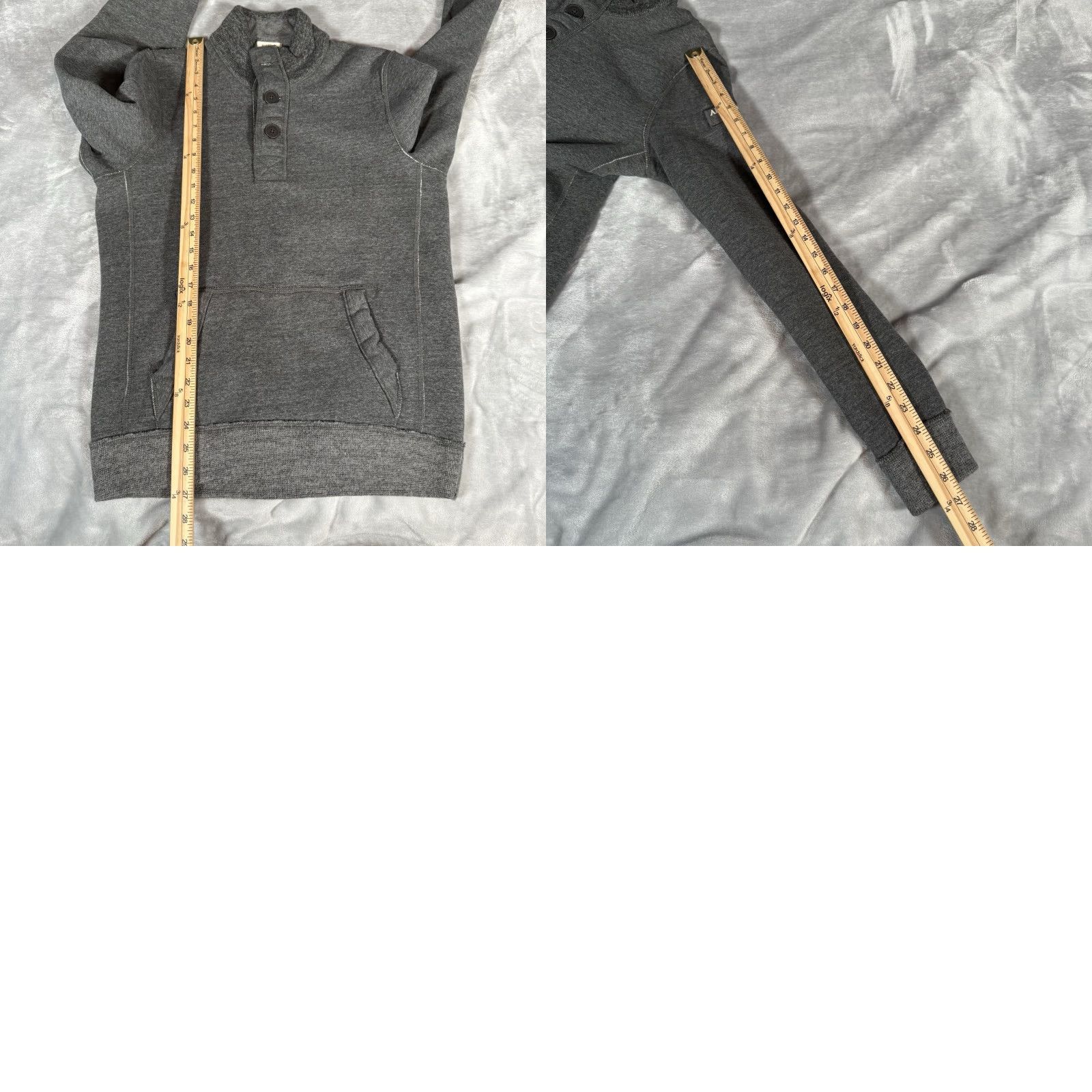 Abercrombie & Fitch VINTAGE Abercrombie & Fitch Sweatshirt Shirt Mens Small Gray Henley Mock Neck Size US S / EU 44-46 / 1 - 8 Thumbnail