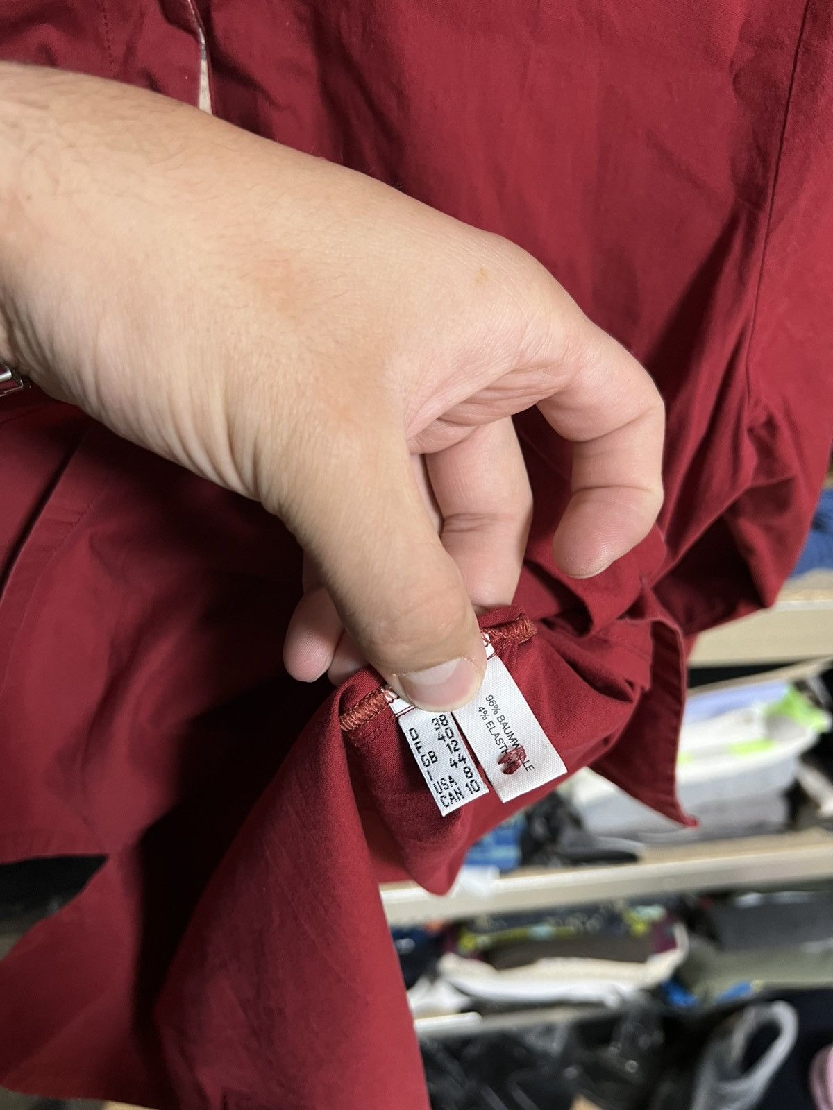 Burberry × Vintage Burberry Button Up Cotton Shirt Long Sleeve Red Size 44 Size M / US 6-8 / IT 42-44 - 6 Thumbnail