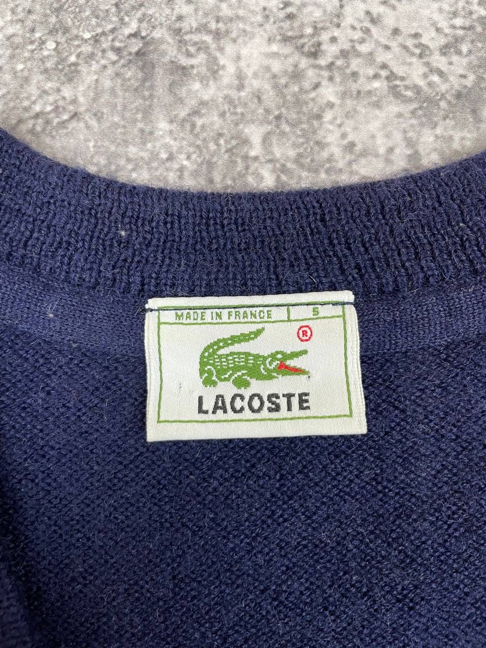Lacoste Lacoste Men’s Vintage Sweater V Neck Navy Size Large Size US L / EU 52-54 / 3 - 5 Thumbnail