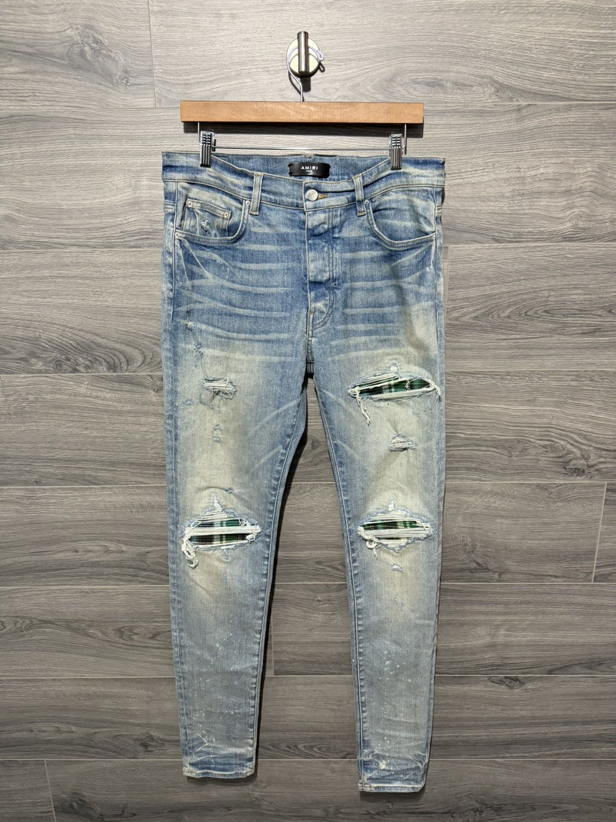Amiri Amiri Mx1 “Plaid” Patch Jeans Size US 34 / EU 50 - 1 Thumbnail