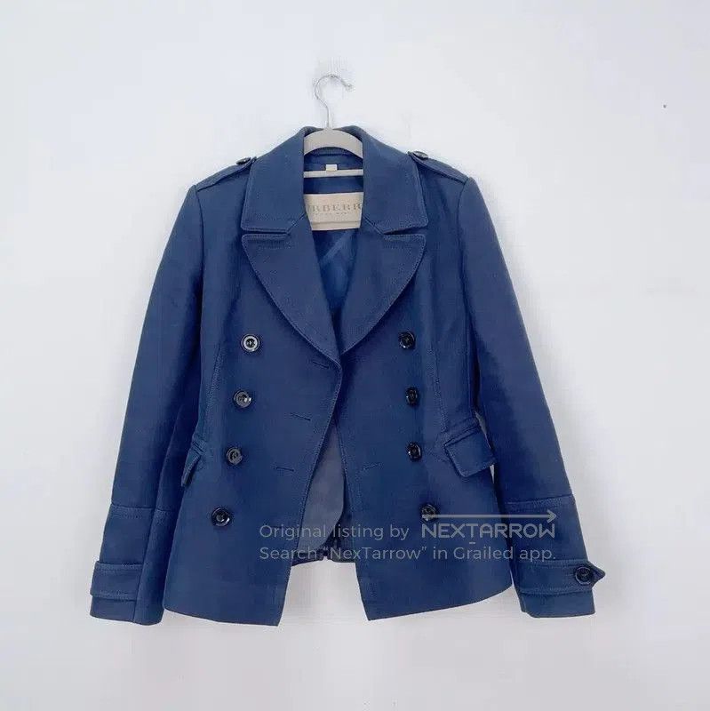 Burberry Burberry Women's Blue Cotton Trench Coat. Size XS / US 0-2 / IT 36-38 - 1 Thumbnail
