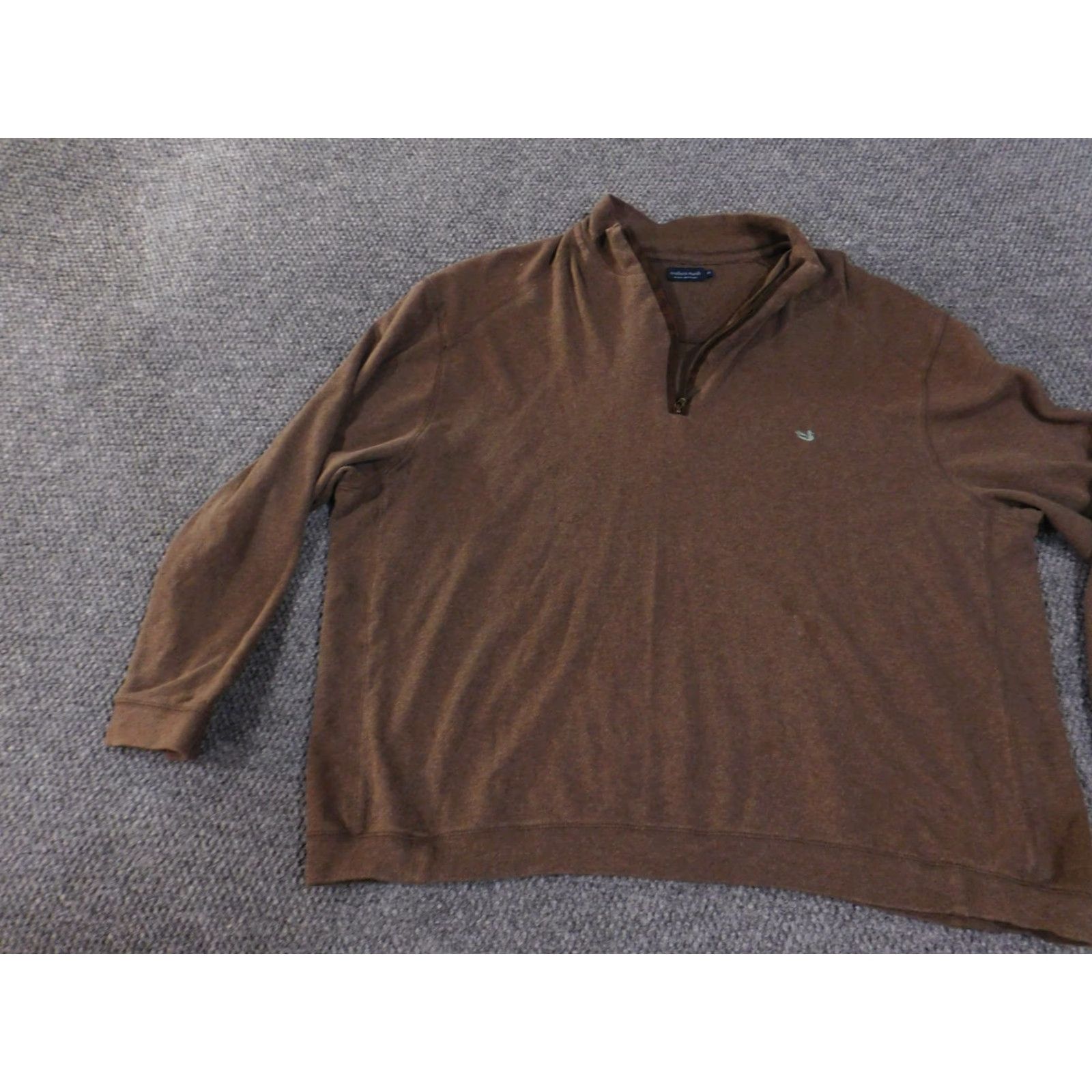 Logo 7 Southern Marsh Pullover Mens 2XL Brown Quarter Zip Lightweight Sweatshirt Logo Size US XXL / EU 58 / 5 - 3 Thumbnail