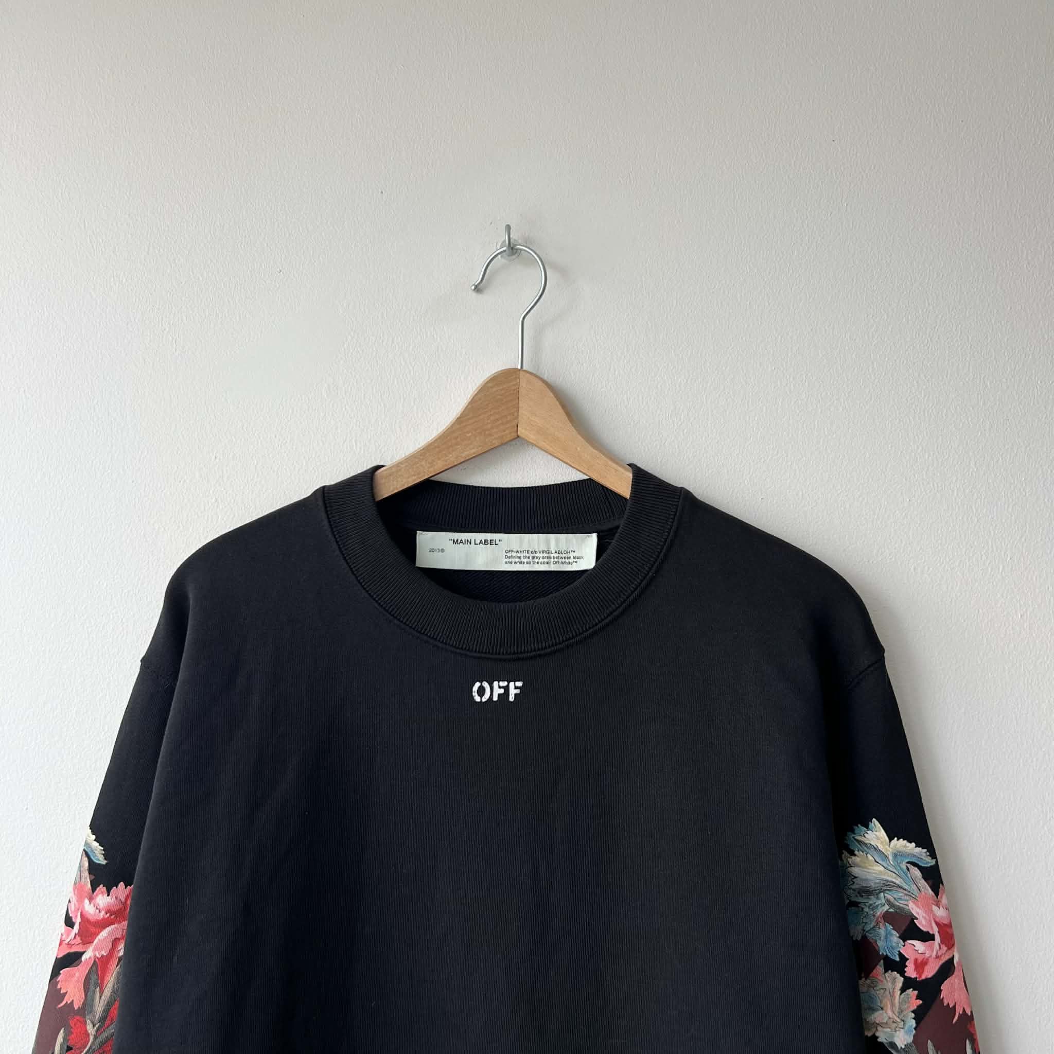 Off-White Off White Floral Crewneck Sweatshirt Mini Dress Size XS / US 0-2 / IT 36-38 - 3 Thumbnail