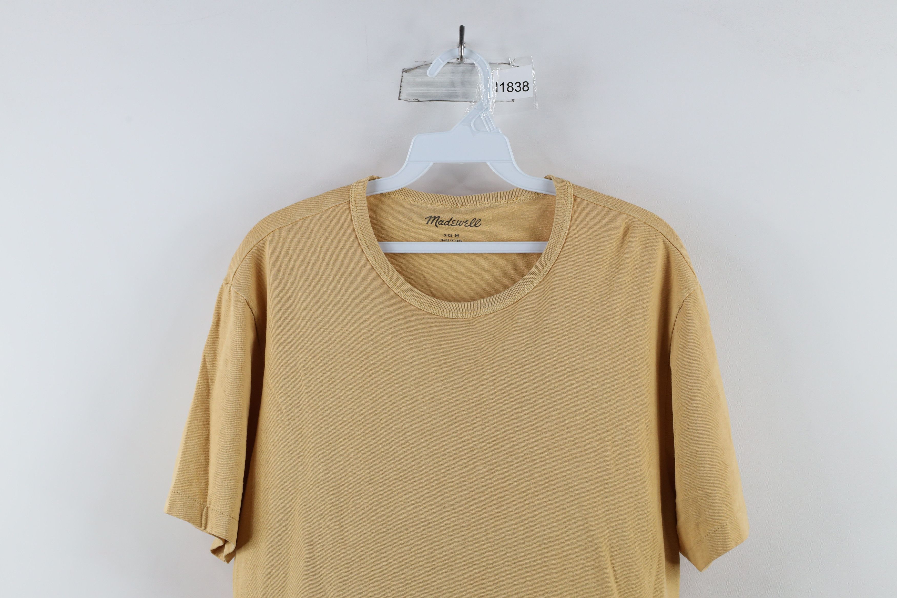 Madewell × Vintage Madewell All Day Blank Short Sleeve T-Shirt Yellow Cotton Size US M / EU 48-50 / 2 - 2 Thumbnail
