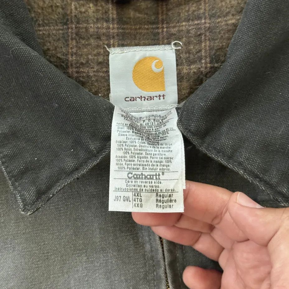 Carhartt Vintage J97 GVL Gravel Gray Detroit Blanket Lined Jacket Size US XXL / EU 58 / 5 - 4 Thumbnail