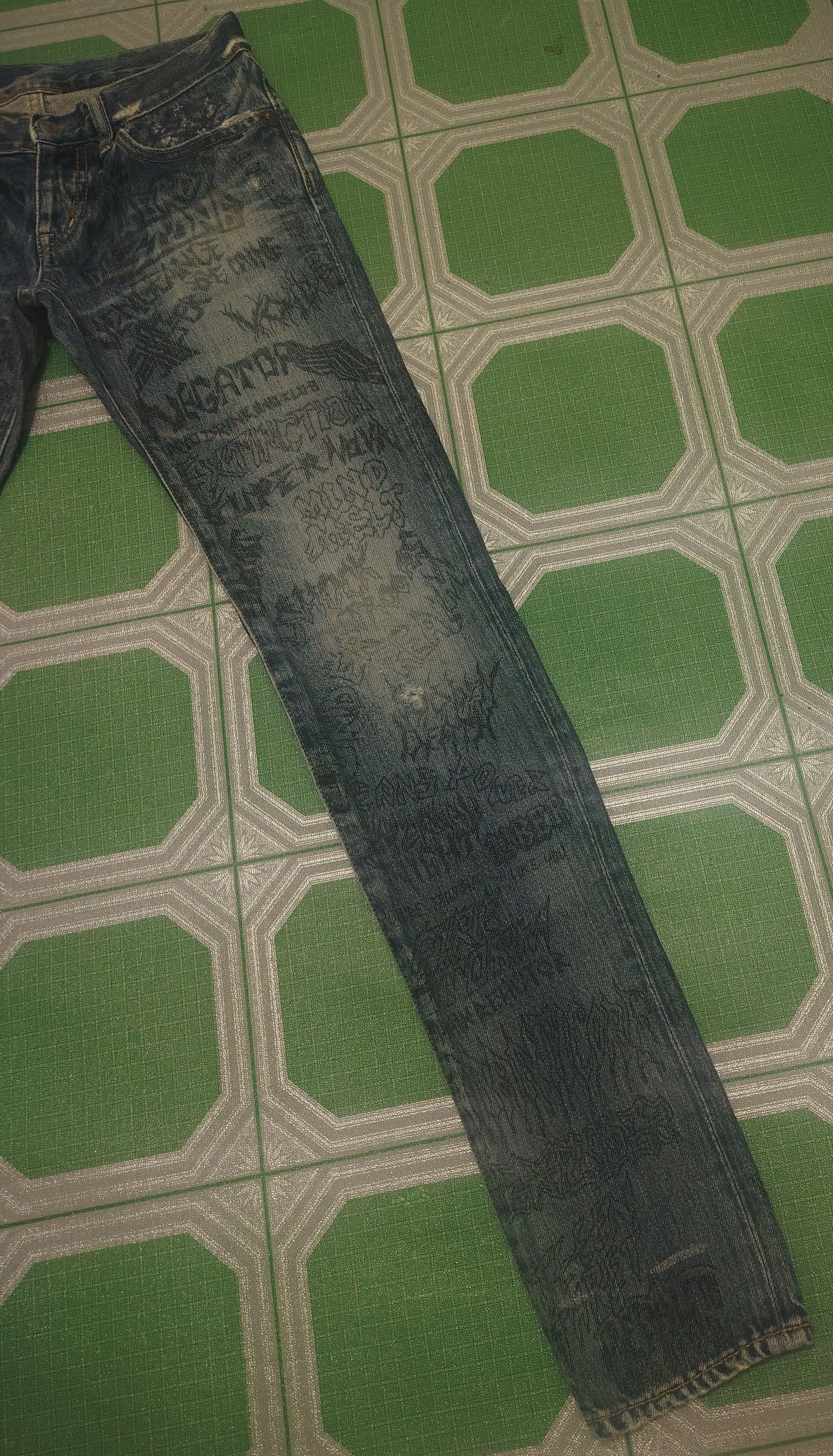 Hysteric Glamour Rare!! Hysteric Glamour skinny jeans Metal Rock Full Printed Size 26" / US 2 / IT 38 - 3 Thumbnail