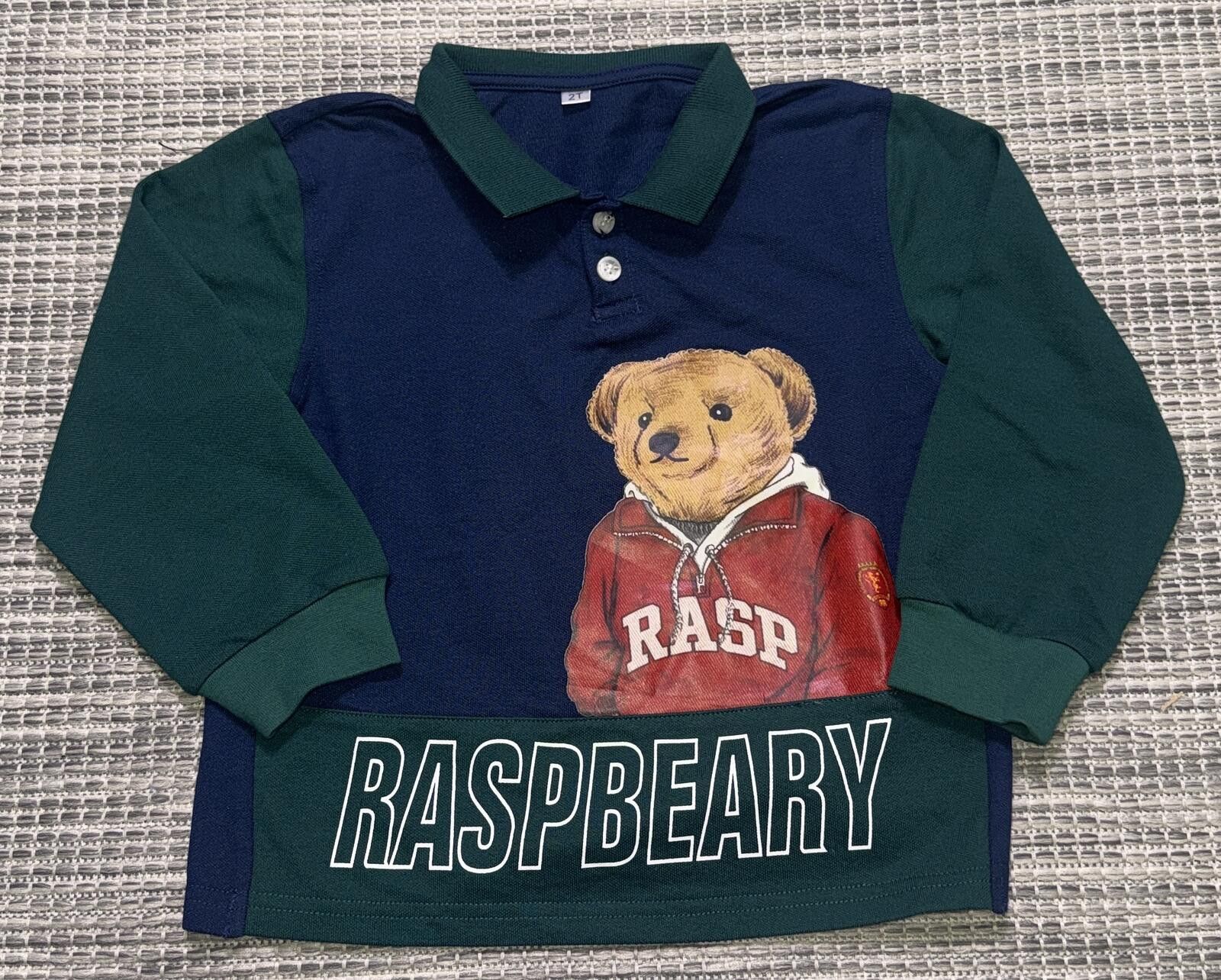 The GV Gallery GV Gallery Kids Raspberry Teddy Polo L/S Tee Size US XXS / EU 40 - 1 Thumbnail