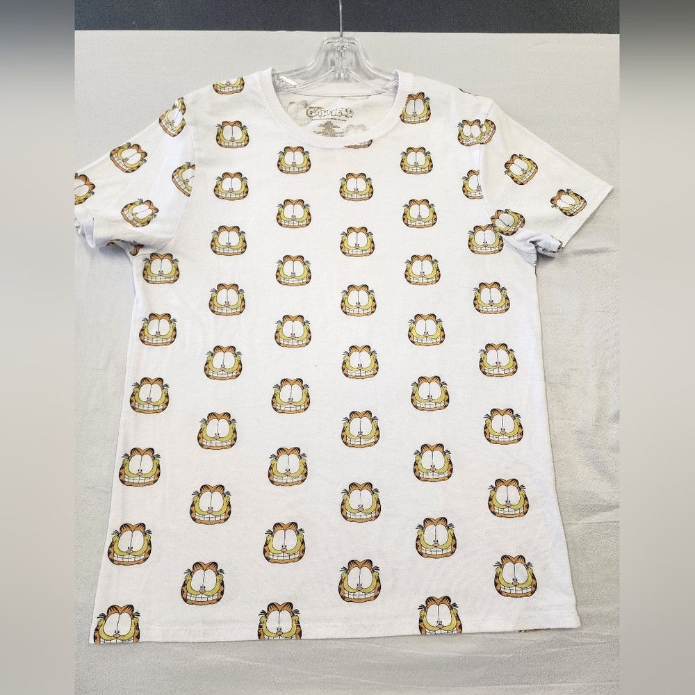 Other Garfield White T-Shirt Cartoon Printed Head Garfield Size US M / EU 48-50 / 2 - 8 Thumbnail