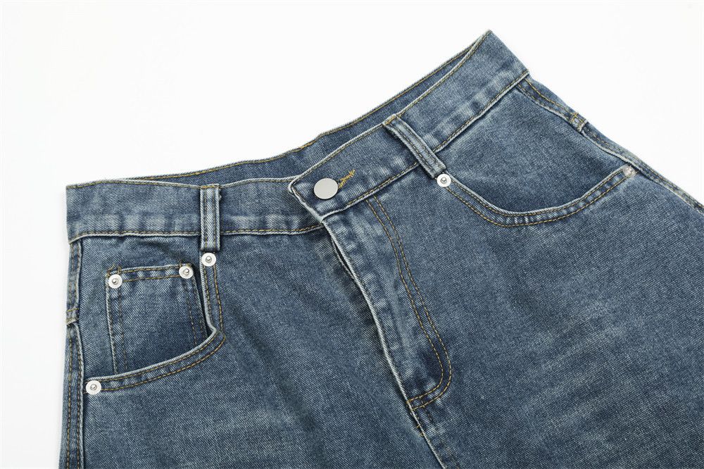 Japanese Brand Men's letter printed cargo washed distressed scimitar jeans Size US 32 / EU 48 - 4 Thumbnail